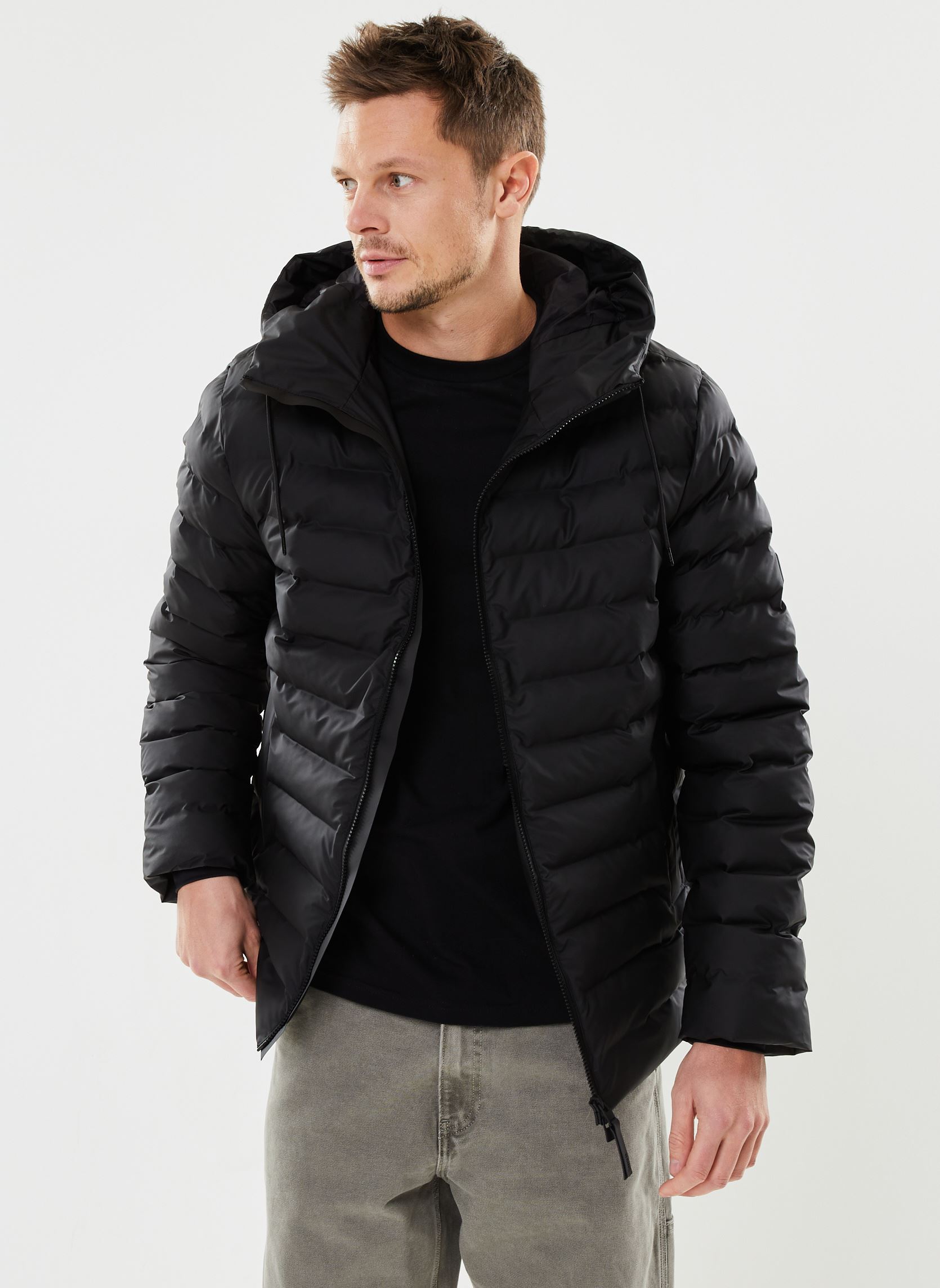 Gewatteerde jassen Lohja Puffer Jacket heren zwart Rains Gewatteerde jassen Lohja Puffer Jacket heren zwart BLACK