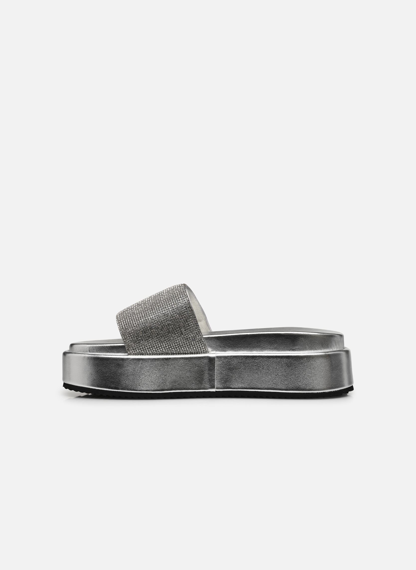 Pantoletten und Clogs Noa Slide Glam damen silber Buffalo Pantoletten und Clogs Noa Slide Glam damen silber Silver