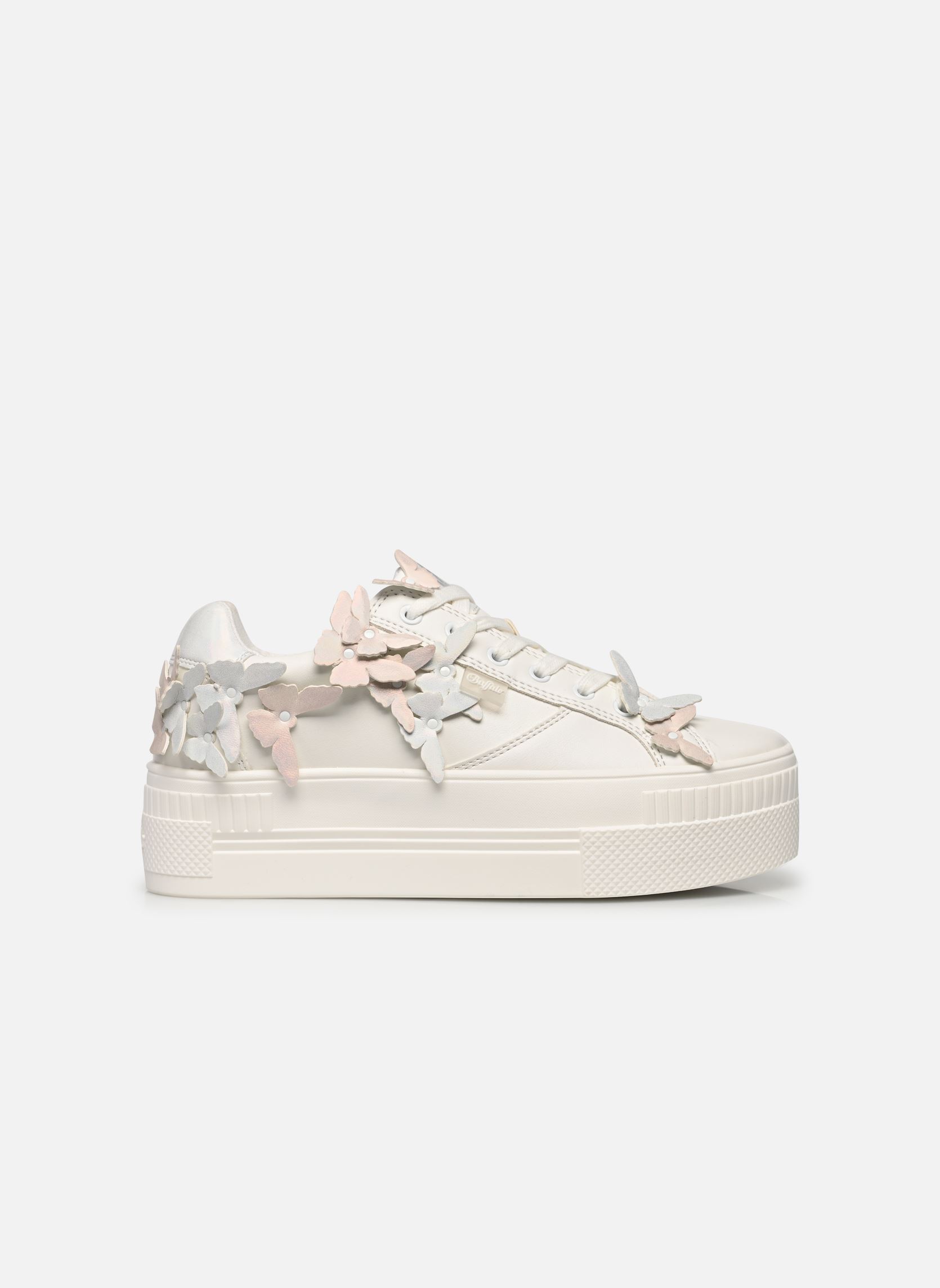 Sneakers Paired Butterfly dames wit Buffalo Sneakers Paired Butterfly dames wit Blanc