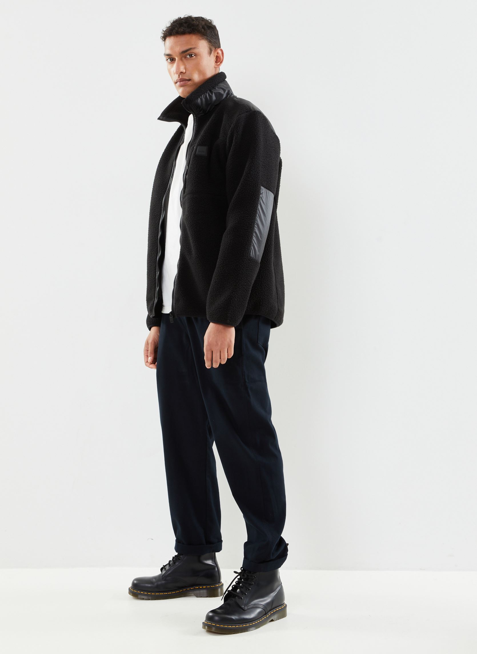 Pile Yermo Fleece Jacket T1 M uomo nero Rains Pile Yermo Fleece Jacket T1 M uomo nero BLACK
