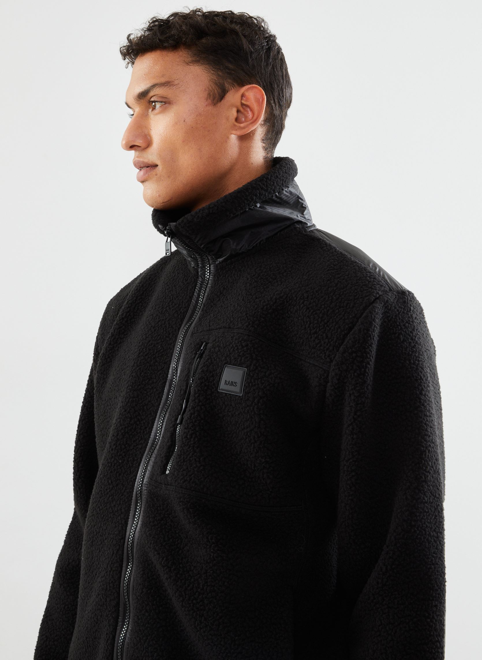 Pile Yermo Fleece Jacket T1 M uomo nero Rains Pile Yermo Fleece Jacket T1 M uomo nero BLACK