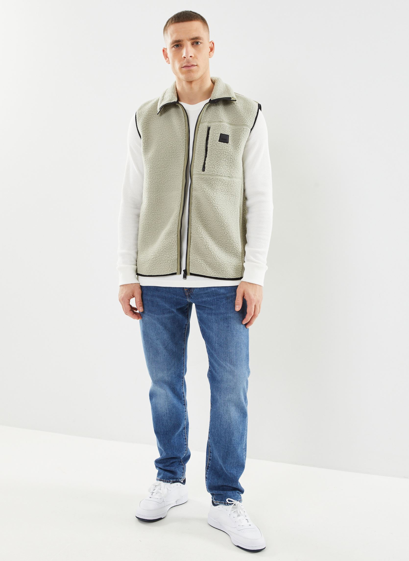 Fleece truien Yermo Fleece Vest sans manches T1 M heren beige Rains Fleece truien Yermo Fleece Vest sans manches T1 M heren beige EARTH