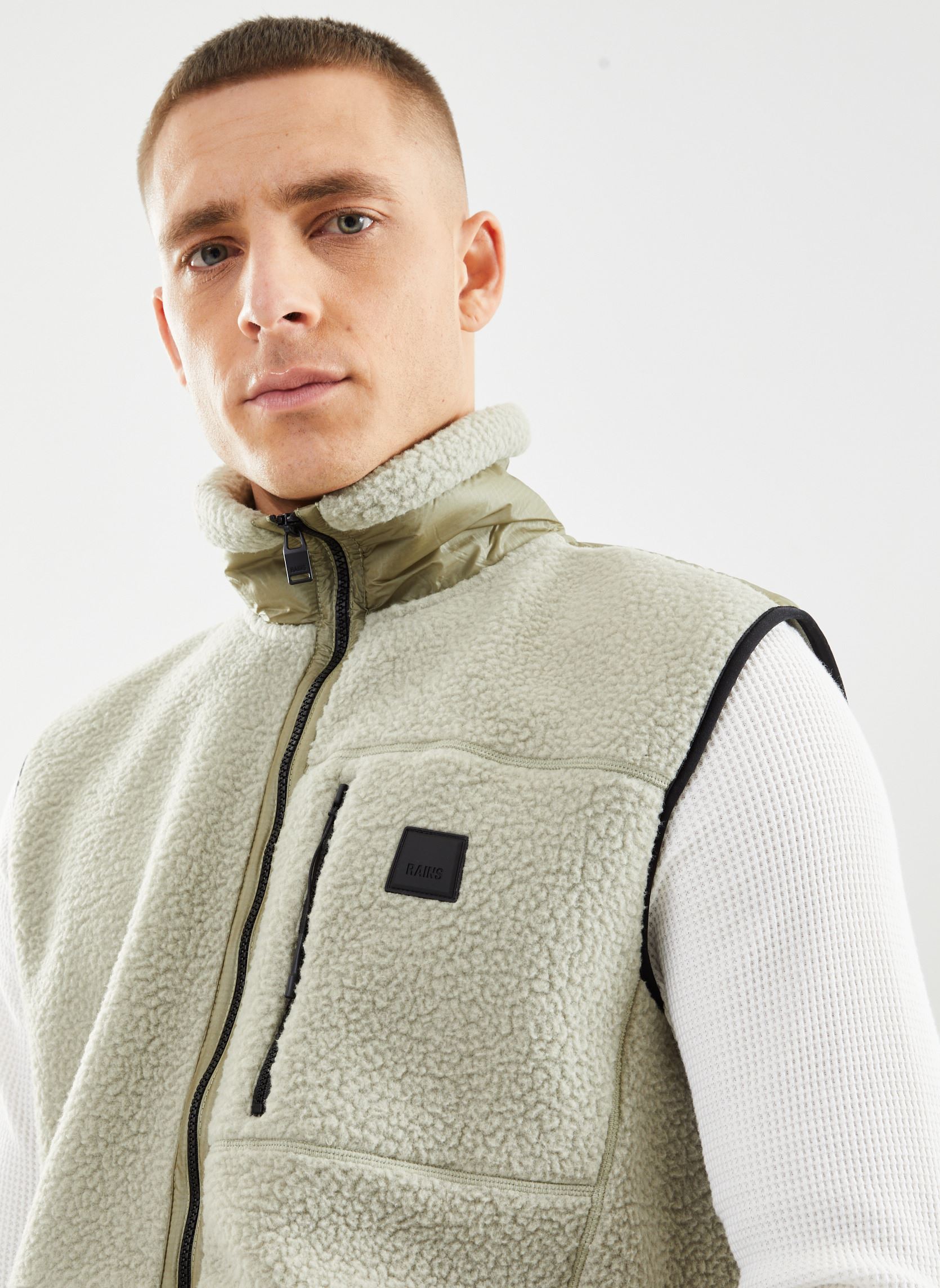 Fleece truien Yermo Fleece Vest sans manches T1 M heren beige Rains Fleece truien Yermo Fleece Vest sans manches T1 M heren beige EARTH