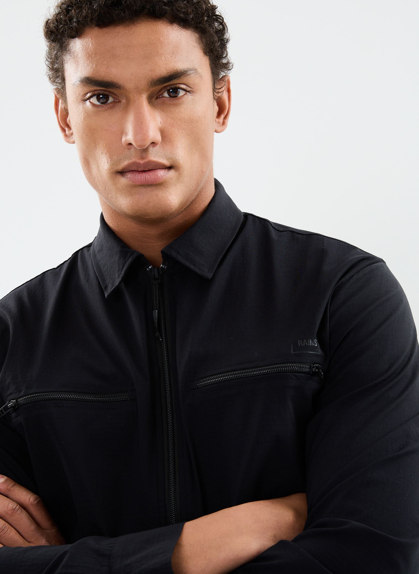 Chaquetas Tomar Overshirt M hombre negro Rains Chaquetas Tomar Overshirt M hombre negro BLACK