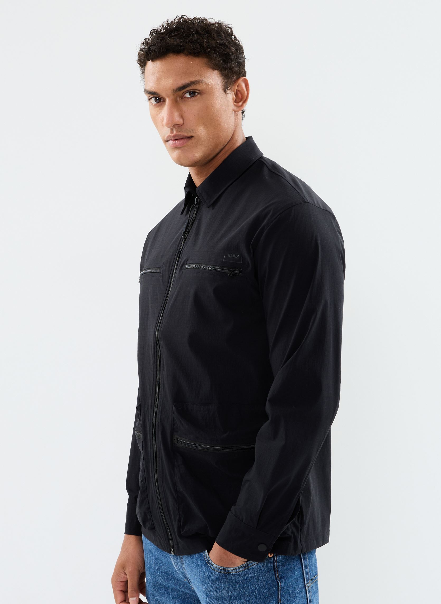 Chaquetas Tomar Overshirt M hombre negro Rains Chaquetas Tomar Overshirt M hombre negro BLACK