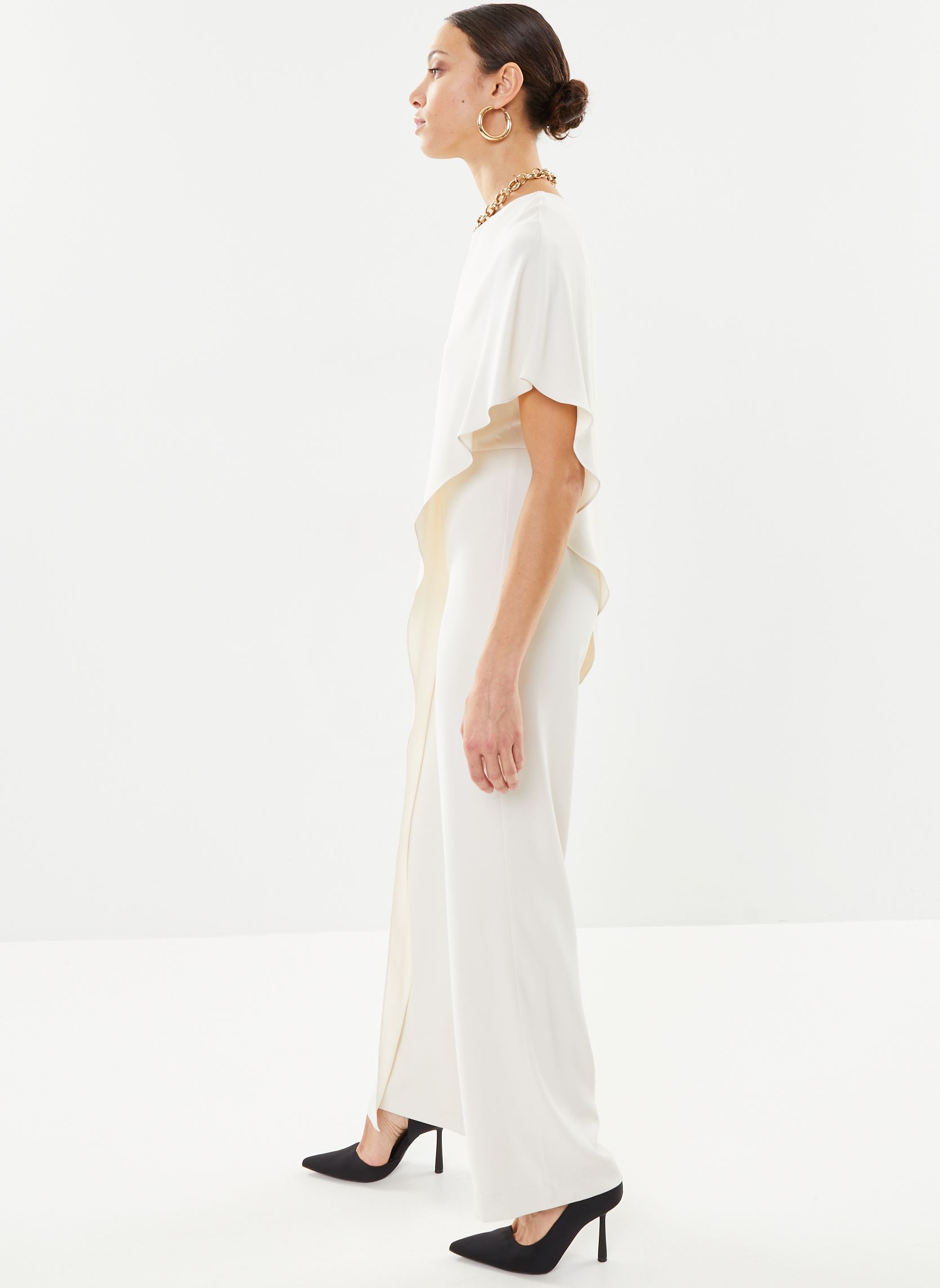 Overalls Combinaison asymétrique cape georgette dames wit Lauren Ralph Lauren Overalls Combinaison asymétrique cape georgette dames wit MASCARPONE CREAM