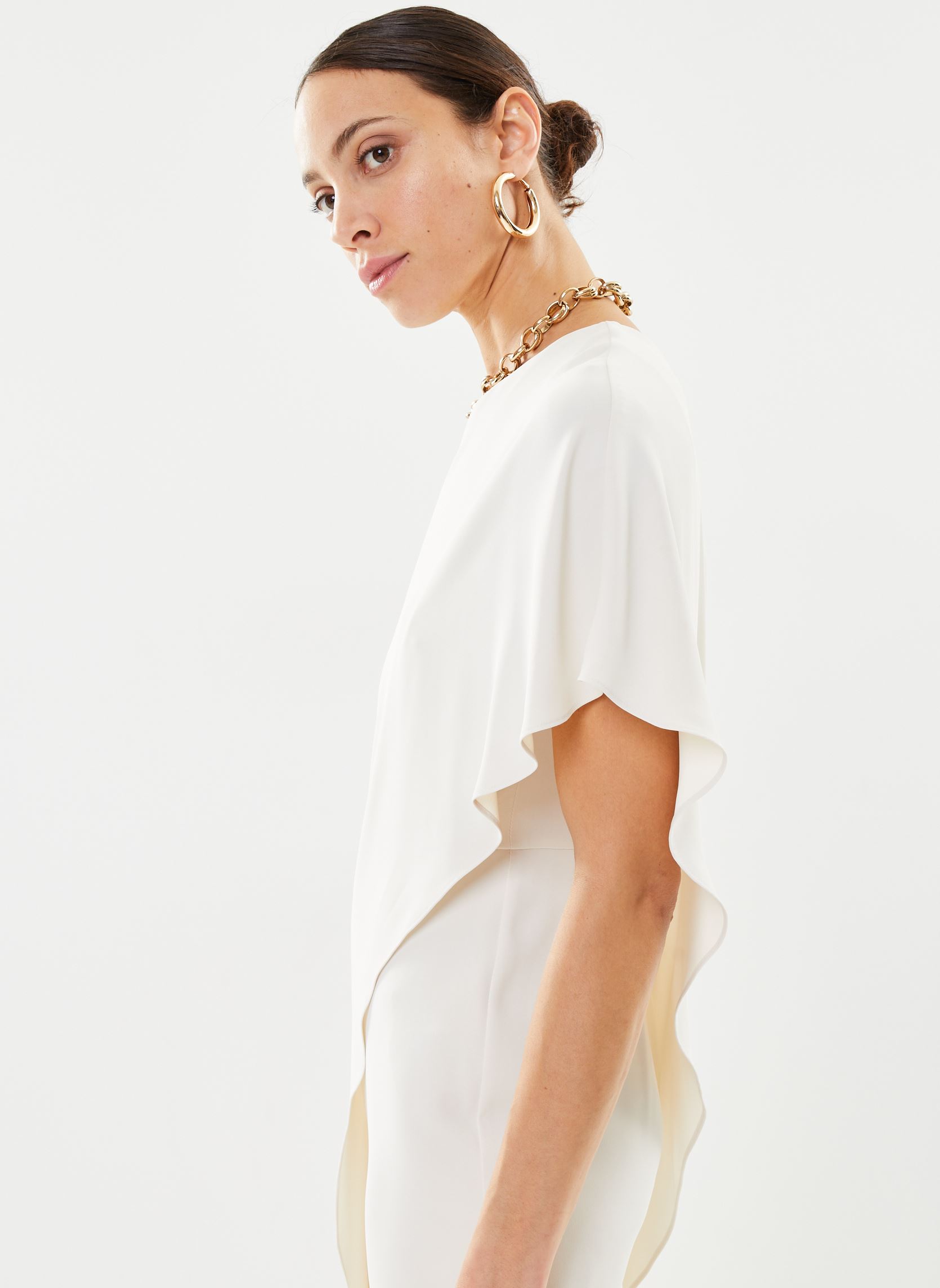Overalls Combinaison asymétrique cape georgette dames wit Lauren Ralph Lauren Overalls Combinaison asymétrique cape georgette dames wit MASCARPONE CREAM