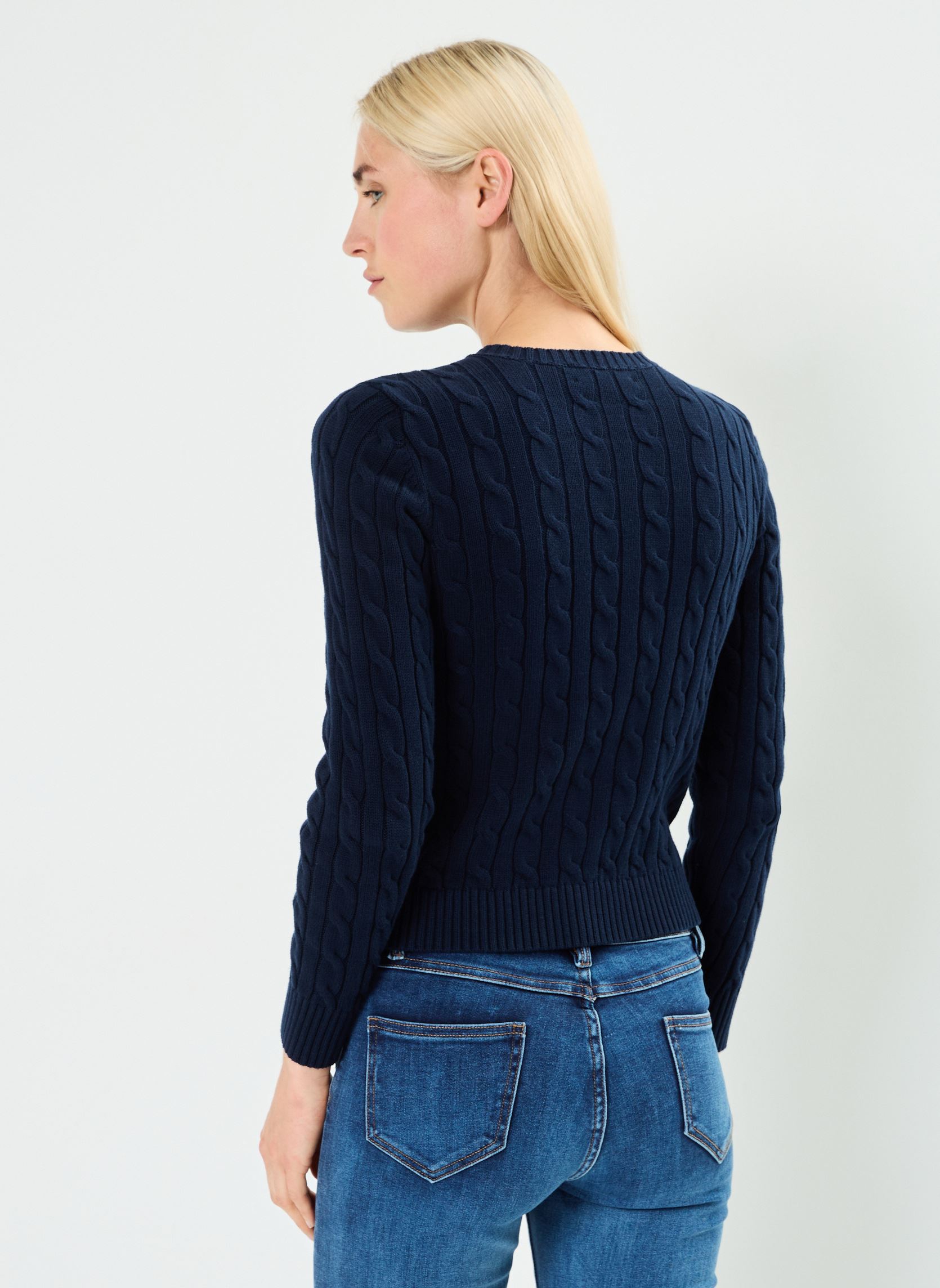 Vesten Cardigan torsadé en coton dames blauw Lauren Ralph Lauren Vesten Cardigan torsadé en coton dames blauw LAUREN NAVY
