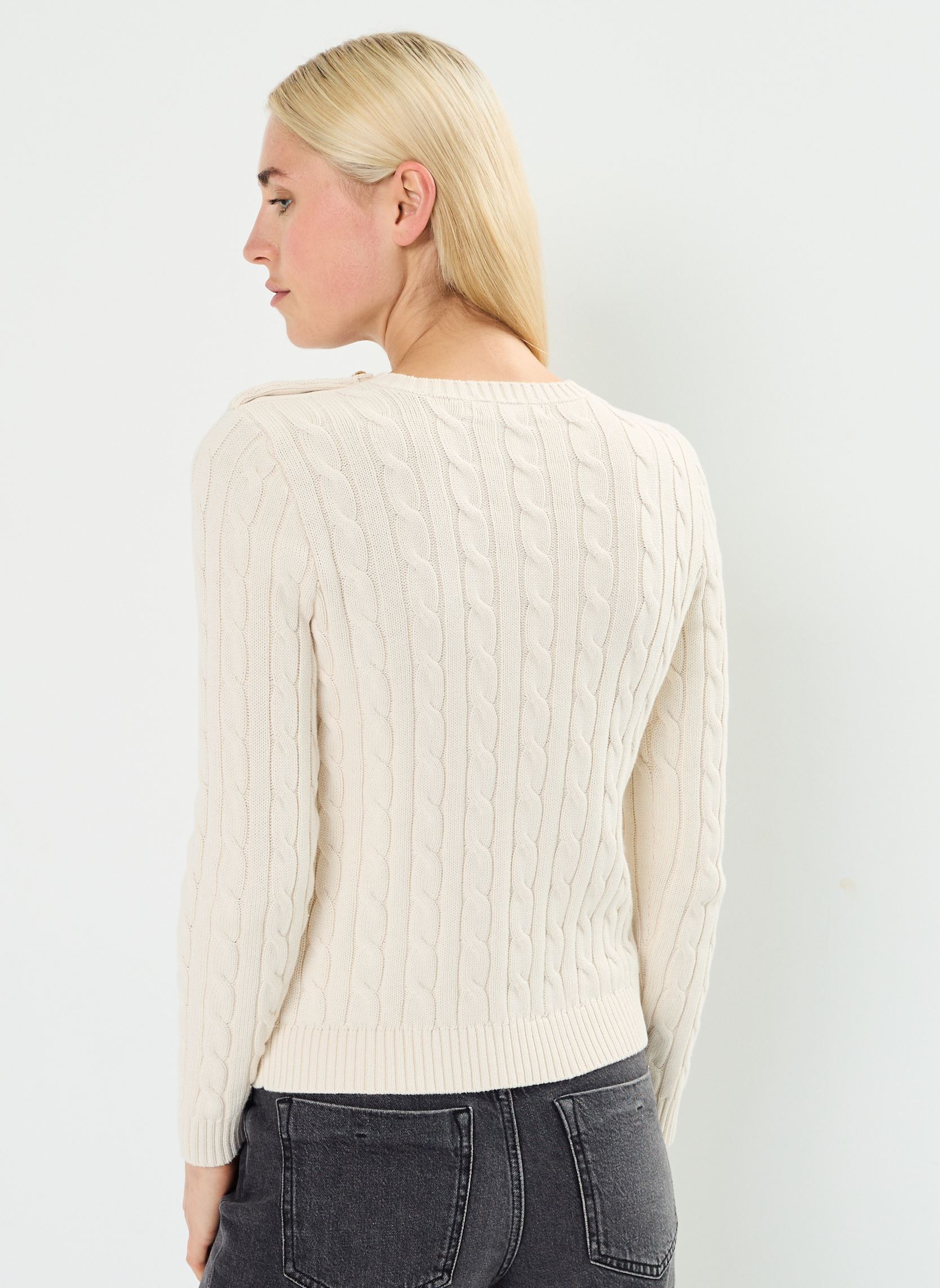 Pulls Montiva-Long Sleeve-Pullover femme blanc Lauren Ralph Lauren Pulls Montiva-Long Sleeve-Pullover femme blanc Mascarpone Cream