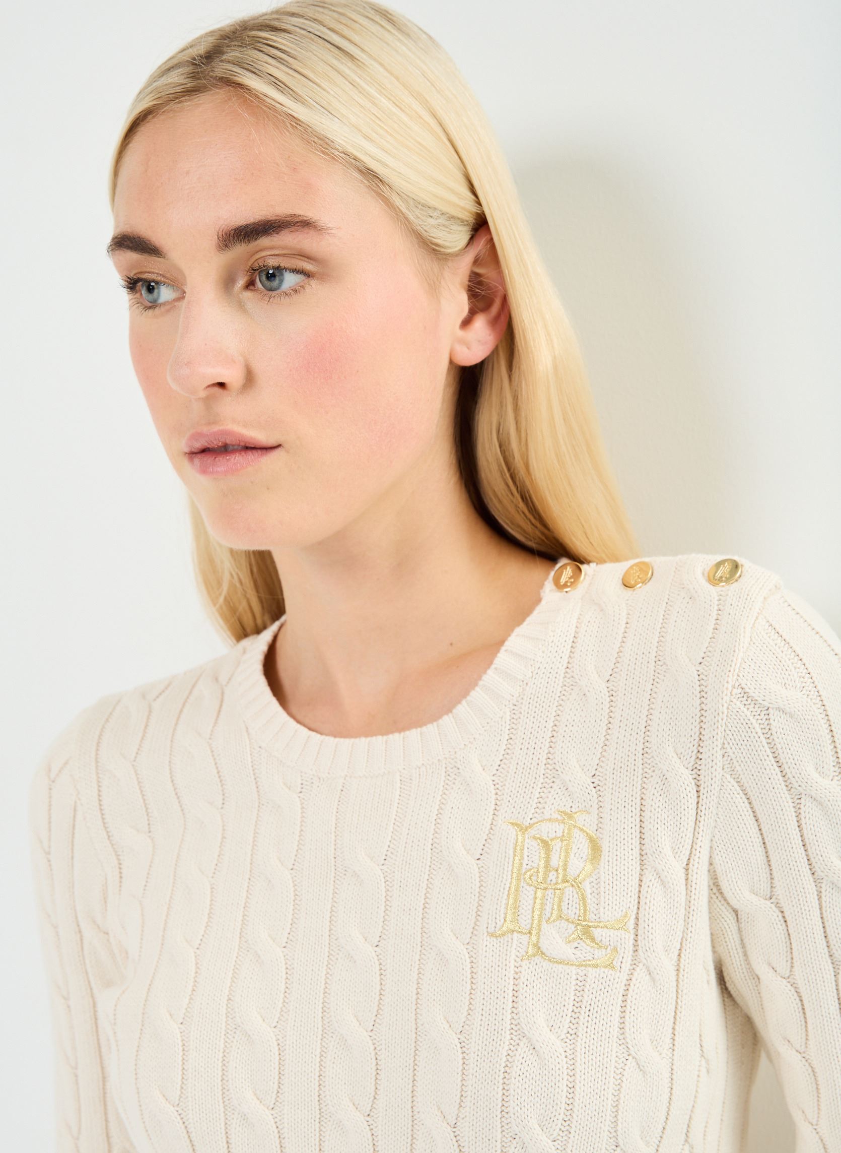 Pulls Montiva-Long Sleeve-Pullover femme blanc Lauren Ralph Lauren Pulls Montiva-Long Sleeve-Pullover femme blanc Mascarpone Cream