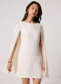 Robes Robe de cocktail à cape en georgette femme blanc