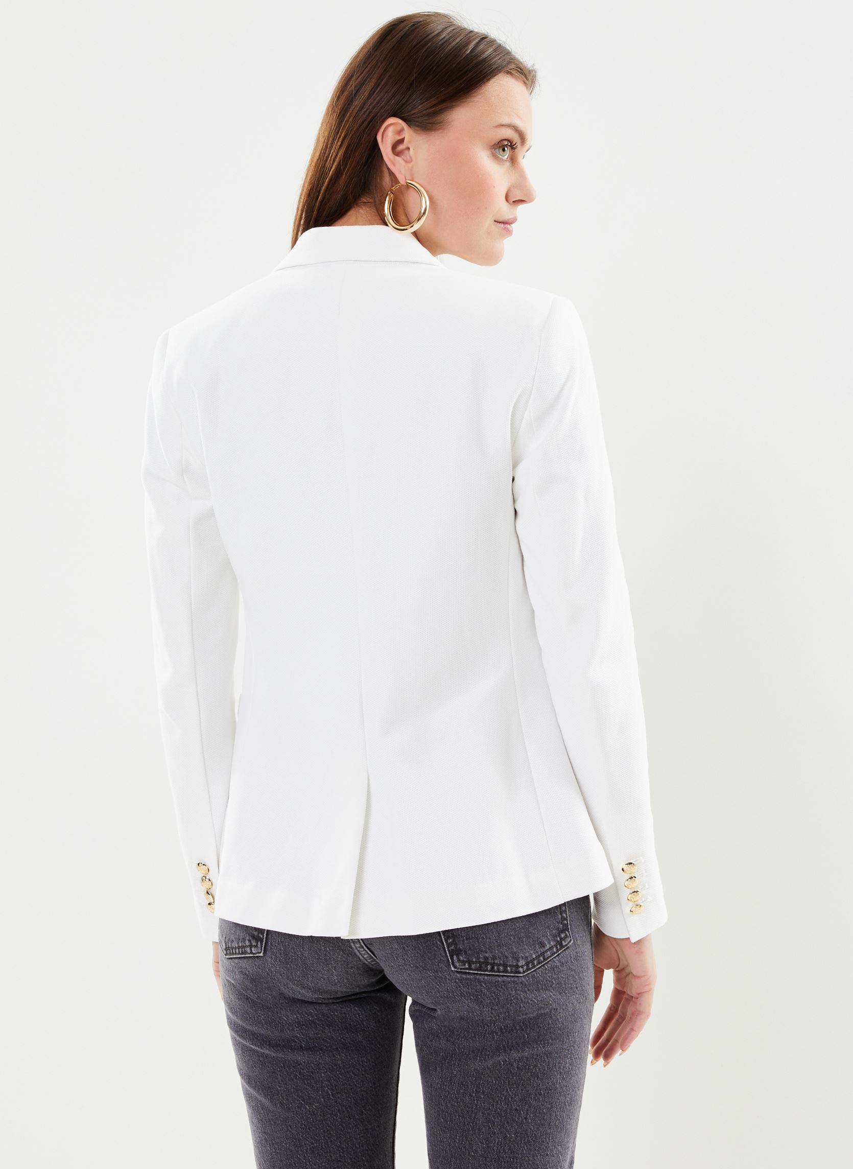Vestes de blazer Blazer en jacquard à broderie bullion femme blanc Lauren Ralph Lauren Vestes de blazer Blazer en jacquard à broderie bullion femme blanc WHITE