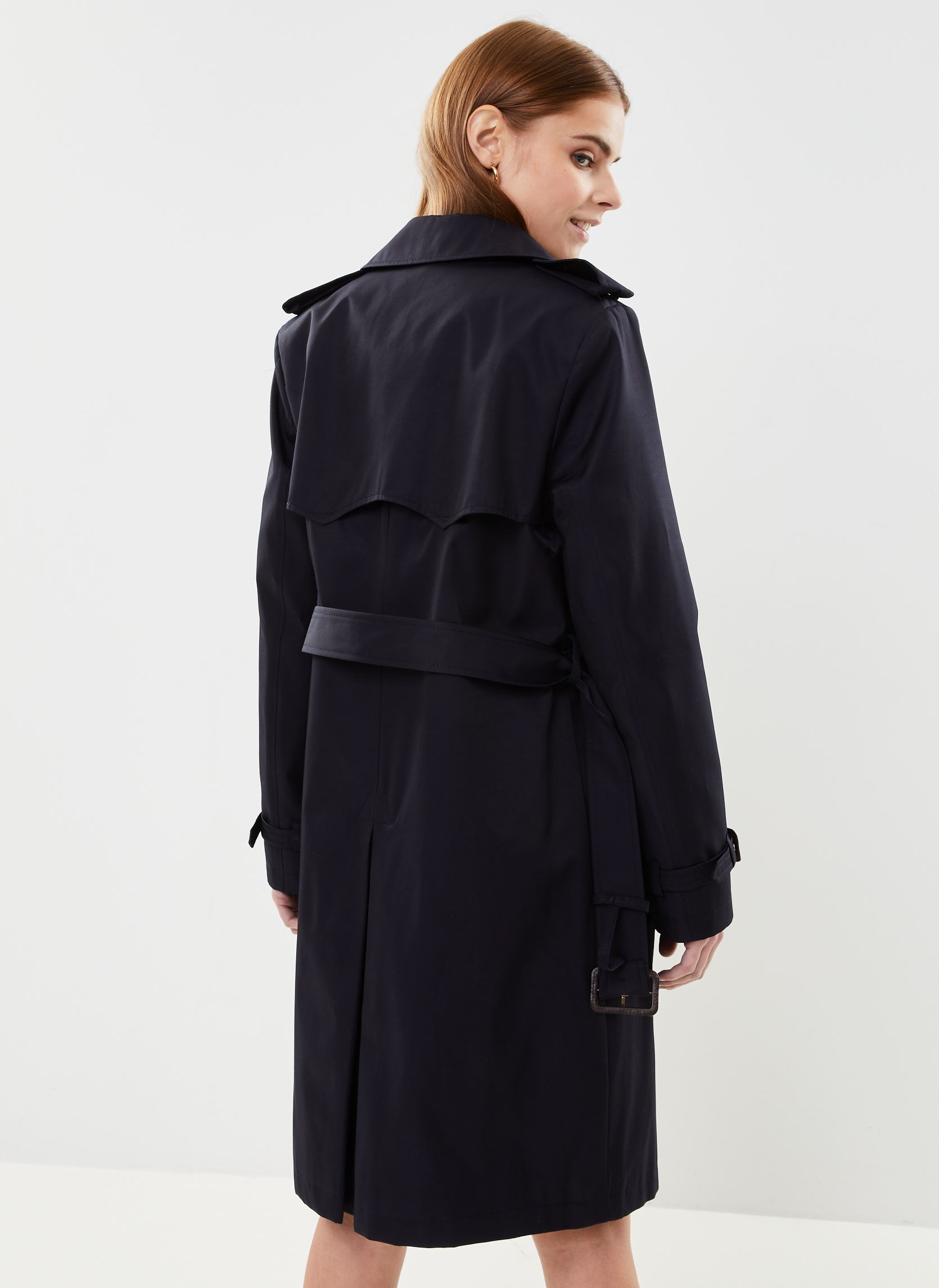 Trench-coats Trench-coat croisé en coton mélangé femme bleu Lauren Ralph Lauren Trench-coats Trench-coat croisé en coton mélangé femme bleu DK NAVY