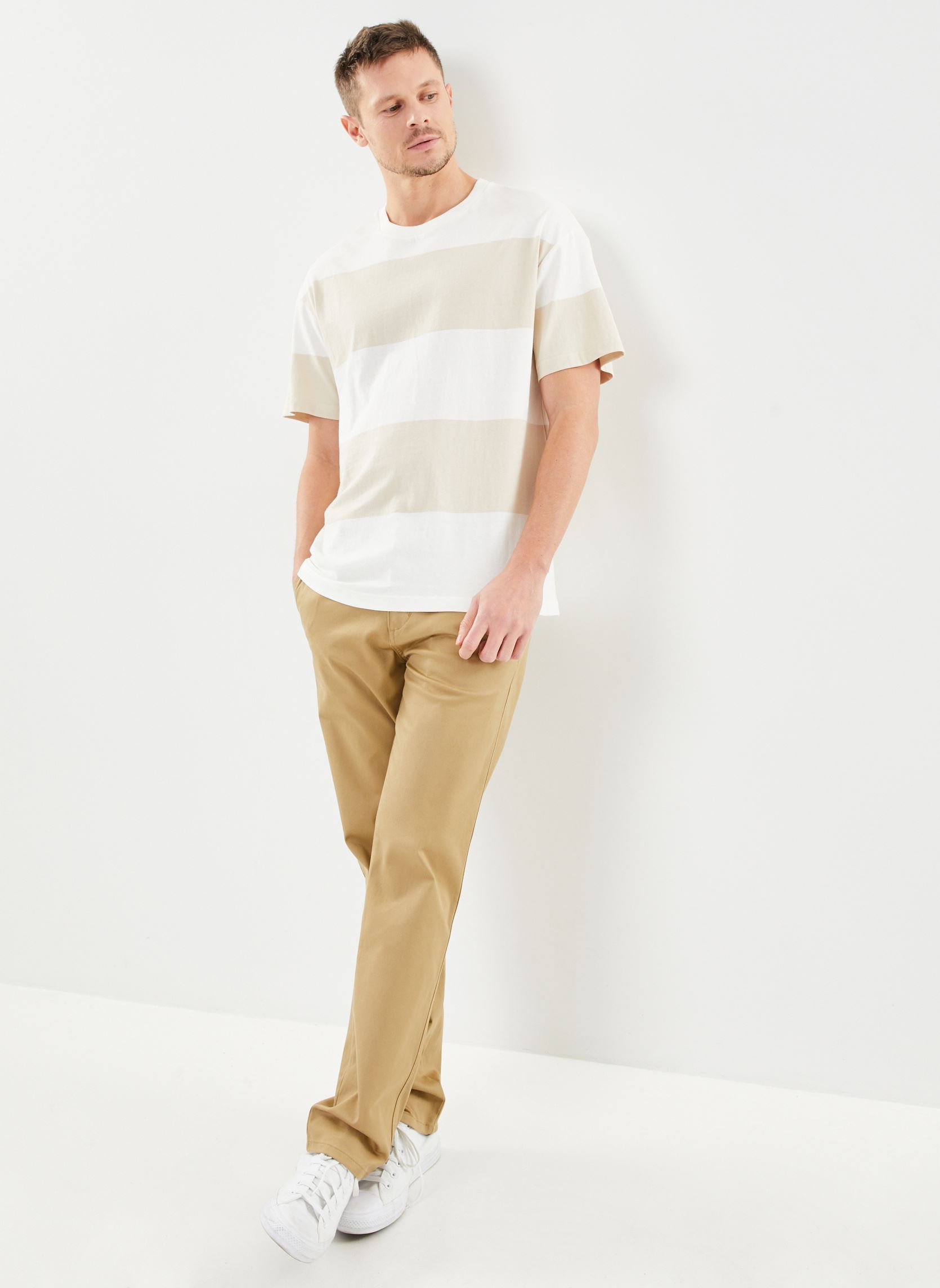 Tee-shirts manches courtes SDIjam homme beige SOLID Tee-shirts manches courtes SDIjam homme beige OATMEAL
