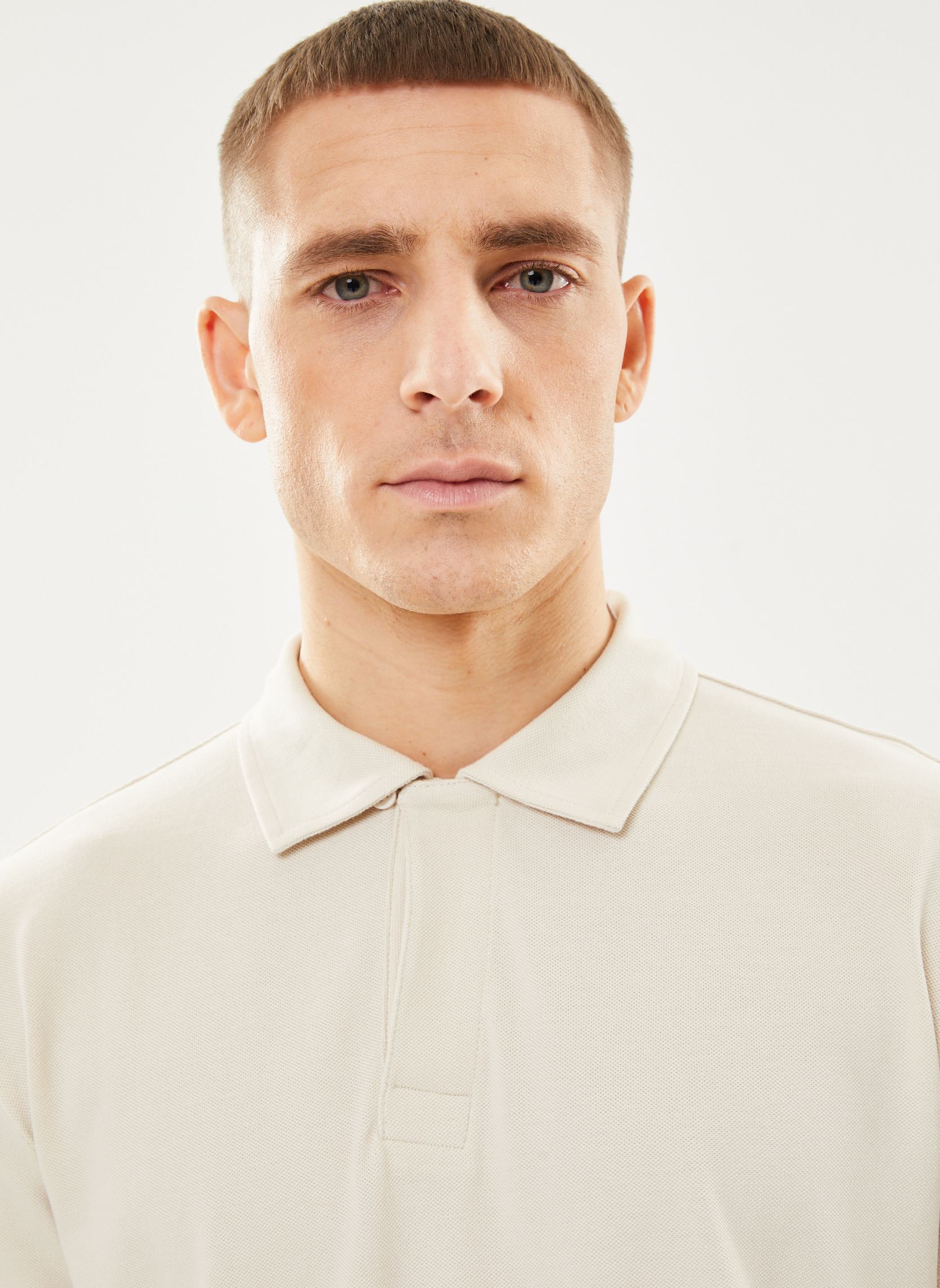 Polo a maniche corte SDIhaab uomo beige SOLID Polo a maniche corte SDIhaab uomo beige OATMEAL