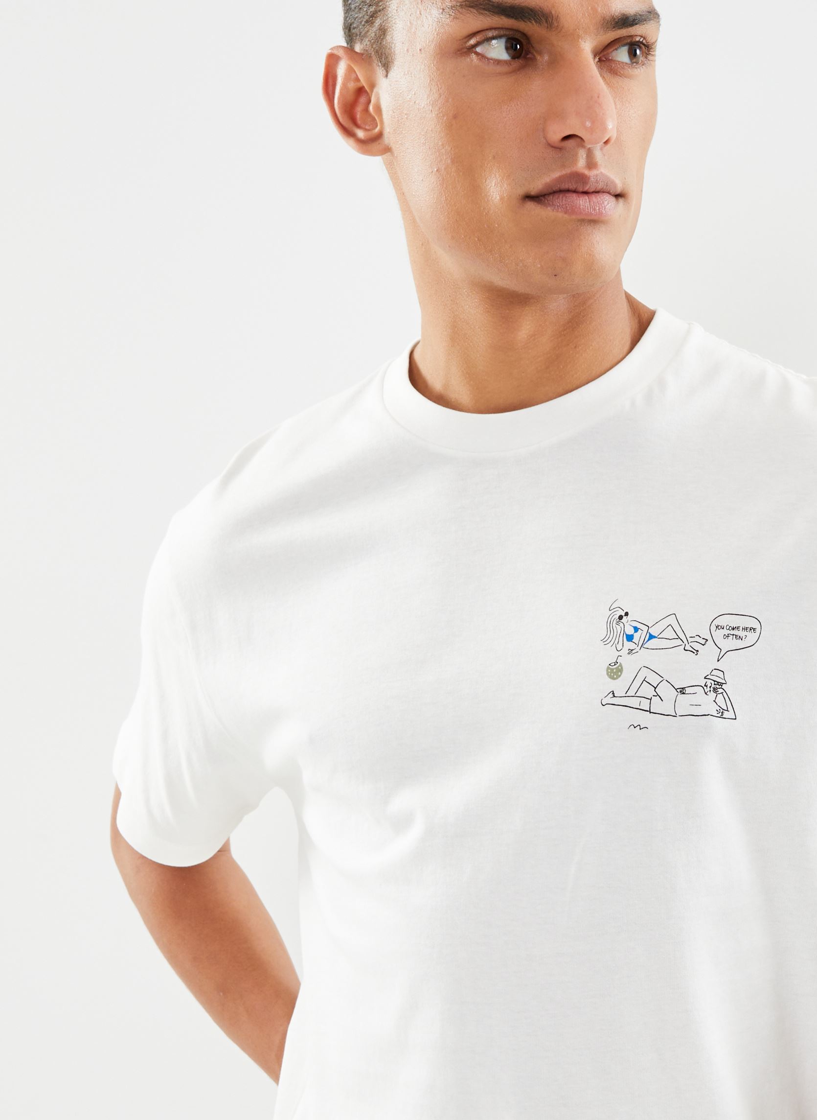 T-shirts met korte mouwen SDIhsan heren wit SOLID T-shirts met korte mouwen SDIhsan heren wit OFF WHITE