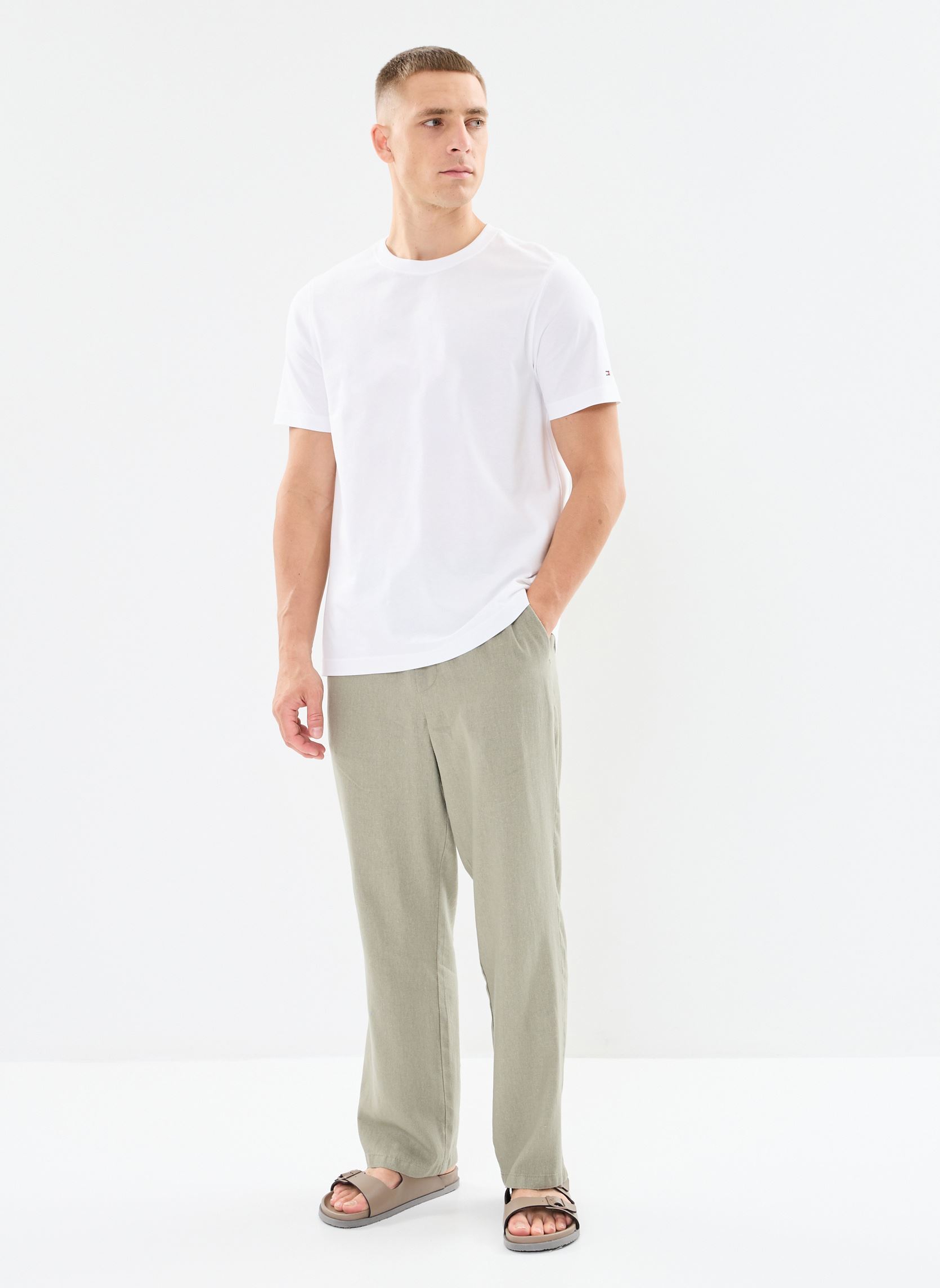 Pantalons larges SDAlann Allan Elasticated homme vert SOLID Pantalons larges SDAlann Allan Elasticated homme vert VETIVER