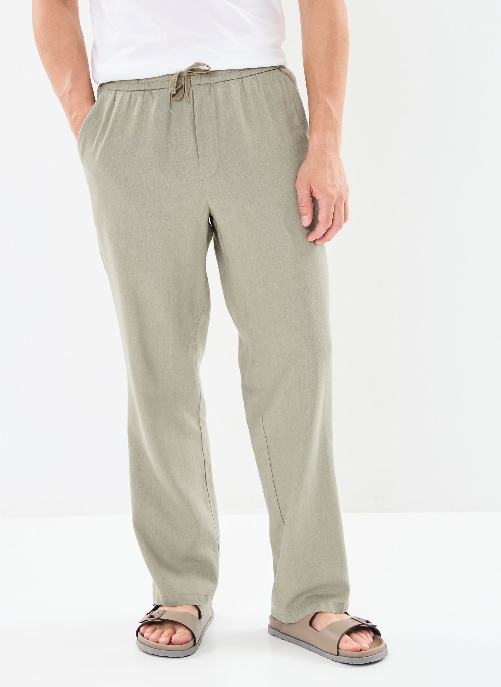 Pantalons larges SDAlann Allan Elasticated homme vert SOLID Pantalons larges SDAlann Allan Elasticated homme vert VETIVER
