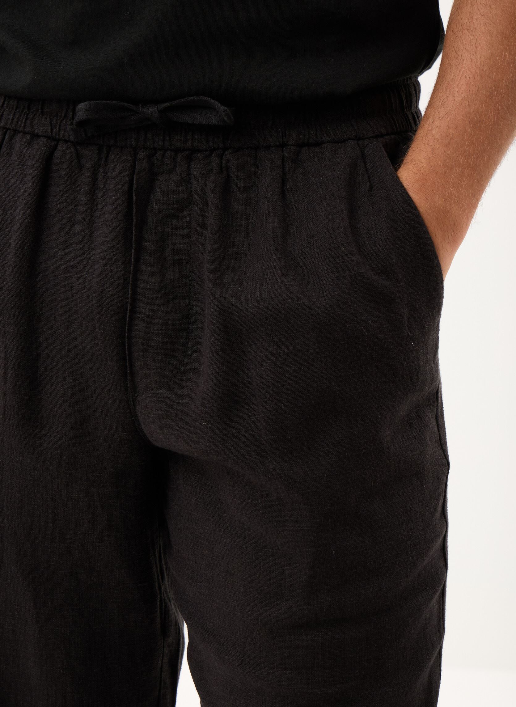 Pantalons larges SDAlann Allan Elasticated homme noir SOLID Pantalons larges SDAlann Allan Elasticated homme noir TRUE BLACK