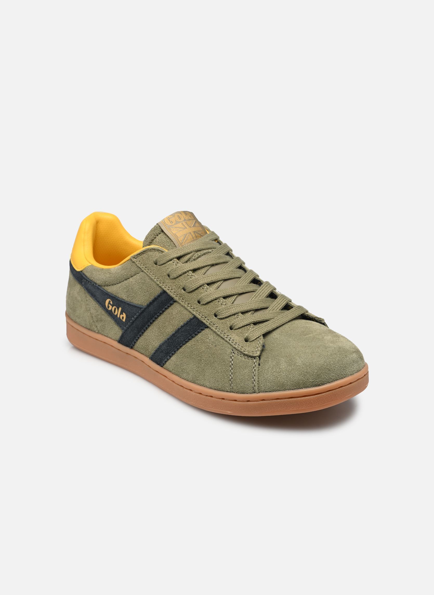 Baskets EQUIPE II SUEDE homme vert Gola Baskets EQUIPE II SUEDE homme vert KHAKI/NAVY/SUN
