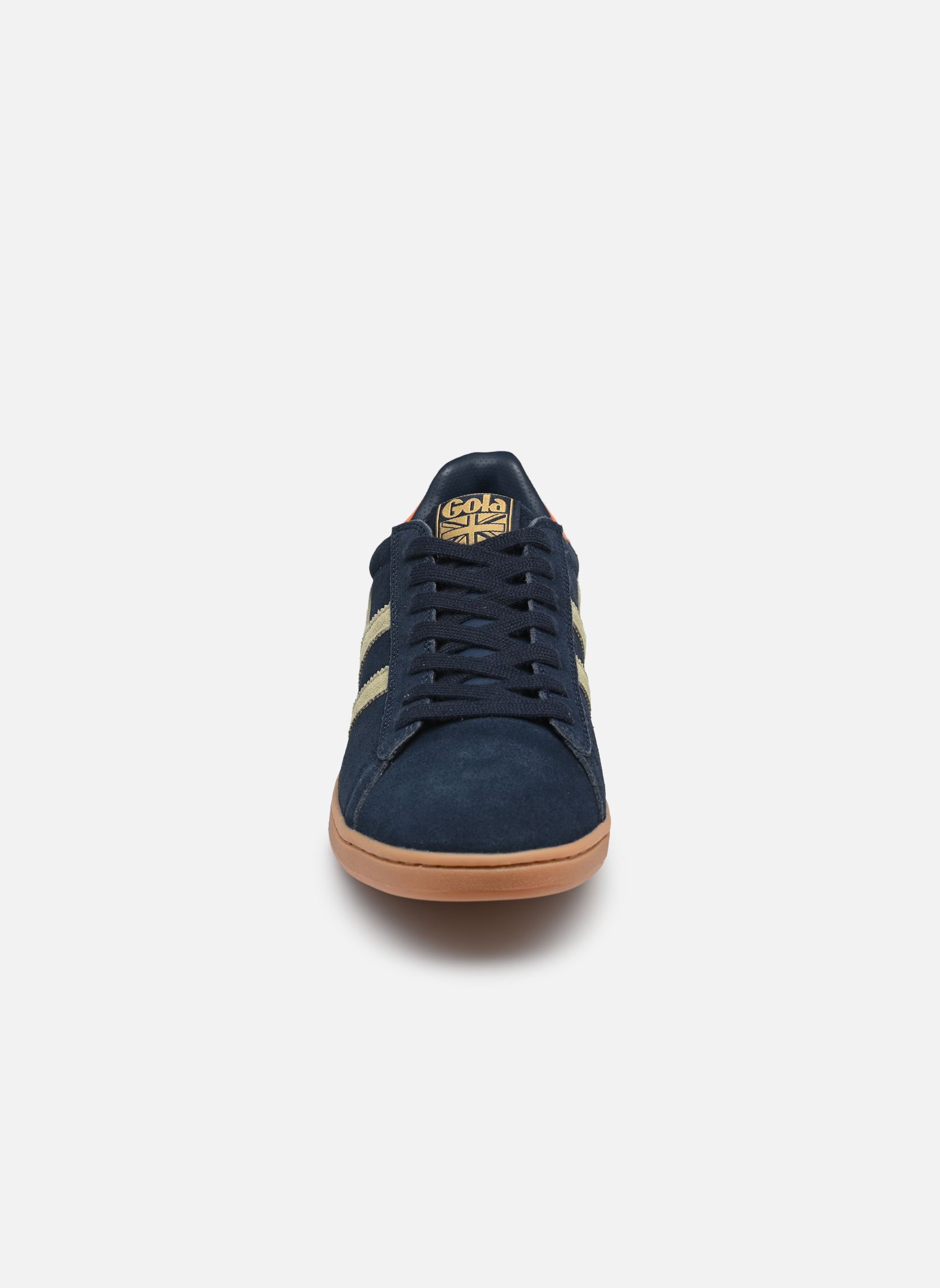 Baskets EQUIPE II SUEDE homme bleu Gola Baskets EQUIPE II SUEDE homme bleu NAVY/LIGHT KHAKI/MOODY ORANGE