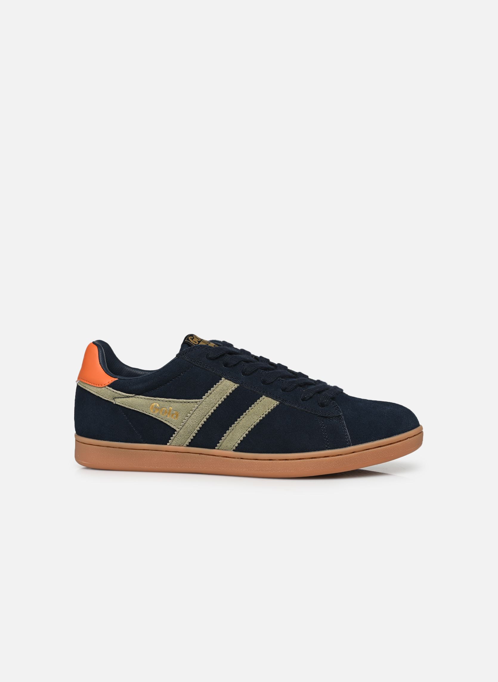 Baskets EQUIPE II SUEDE homme bleu Gola Baskets EQUIPE II SUEDE homme bleu NAVY/LIGHT KHAKI/MOODY ORANGE