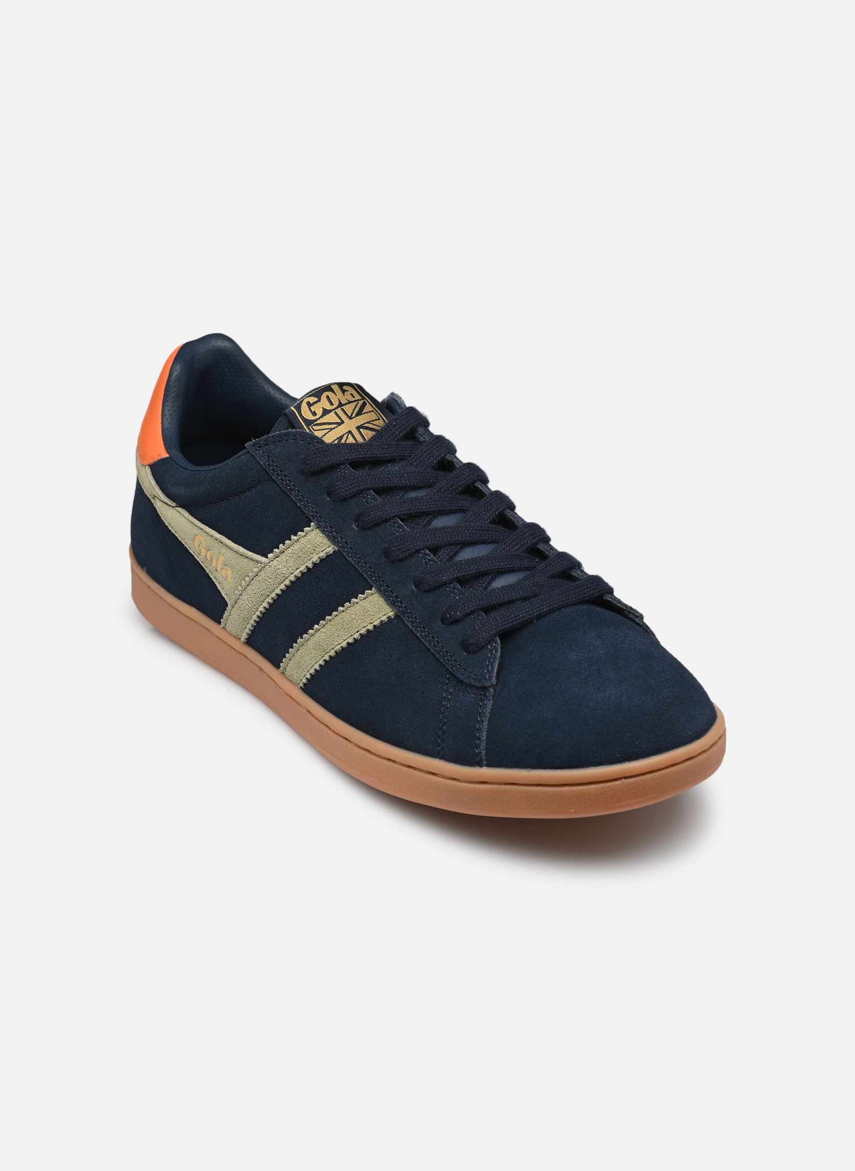 Baskets EQUIPE II SUEDE homme bleu Gola Baskets EQUIPE II SUEDE homme bleu NAVY/LIGHT KHAKI/MOODY ORANGE