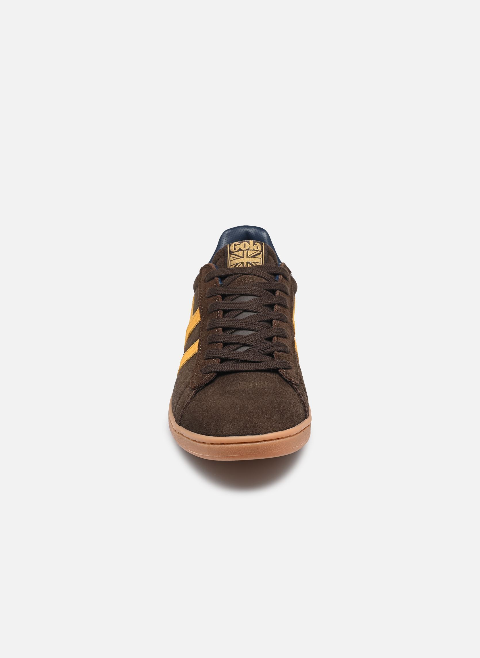 Baskets EQUIPE II SUEDE homme marron Gola Baskets EQUIPE II SUEDE homme marron DARK BROWN/SUN/NAVY