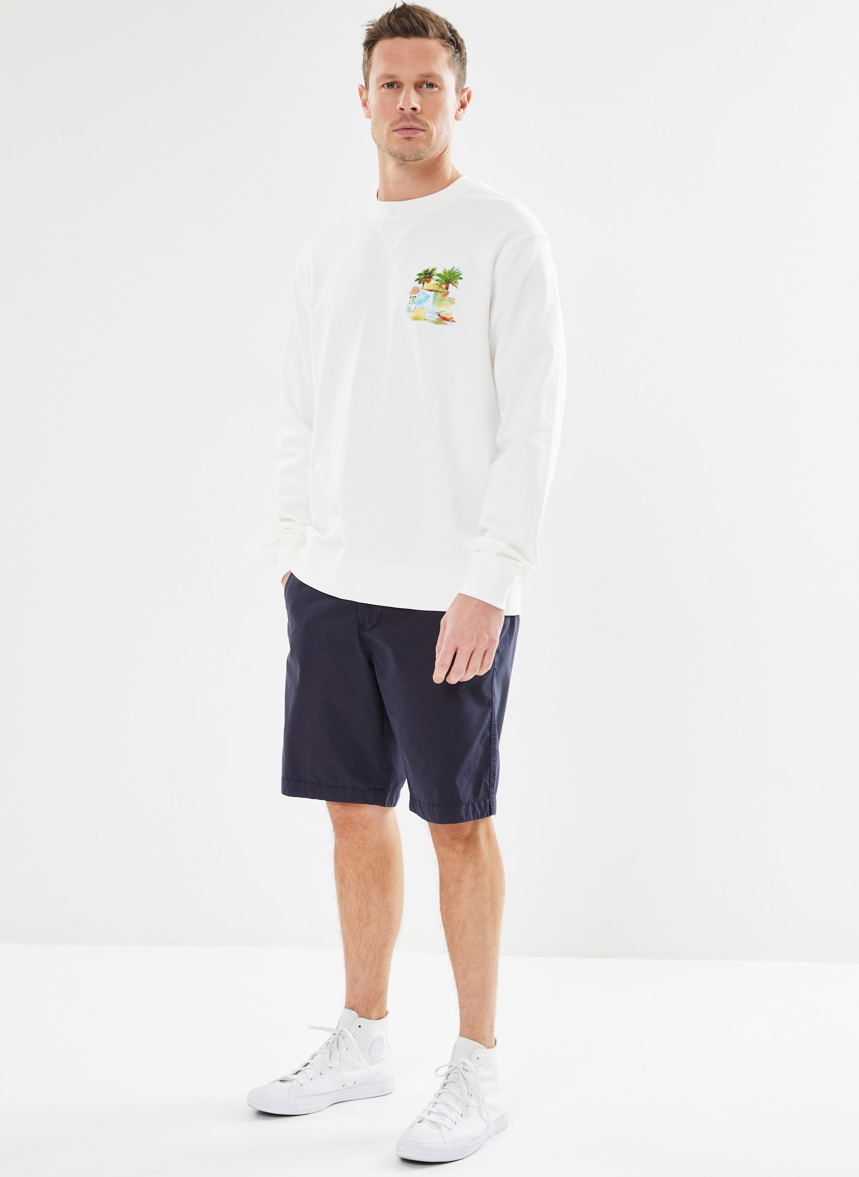 Sweatshirts SDItai herren weiß SOLID Sweatshirts SDItai herren weiß OFF WHITE