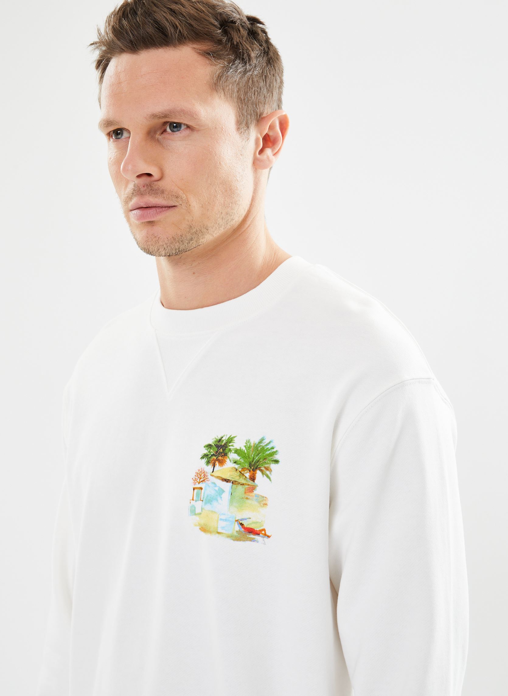 Sweatshirts SDItai herren weiß SOLID Sweatshirts SDItai herren weiß OFF WHITE