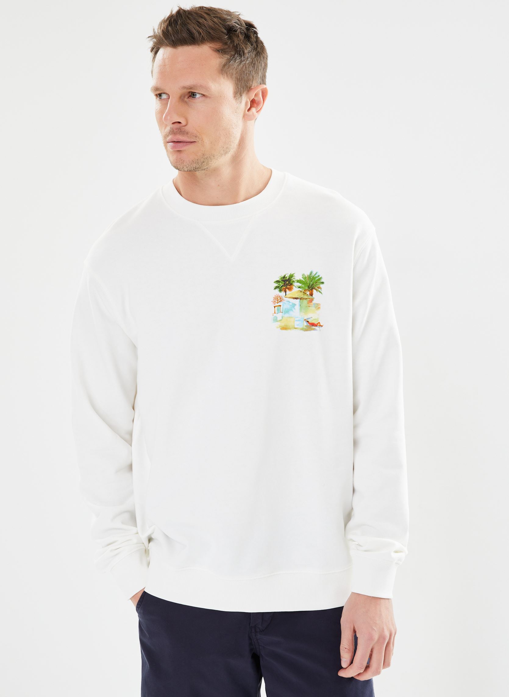 Sweatshirts SDItai herren weiß SOLID Sweatshirts SDItai herren weiß OFF WHITE