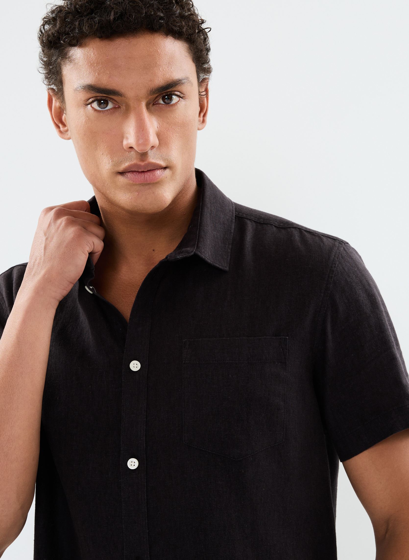 Hemden SDAllan SS SH herren schwarz SOLID Hemden SDAllan SS SH herren schwarz TRUE BLACK