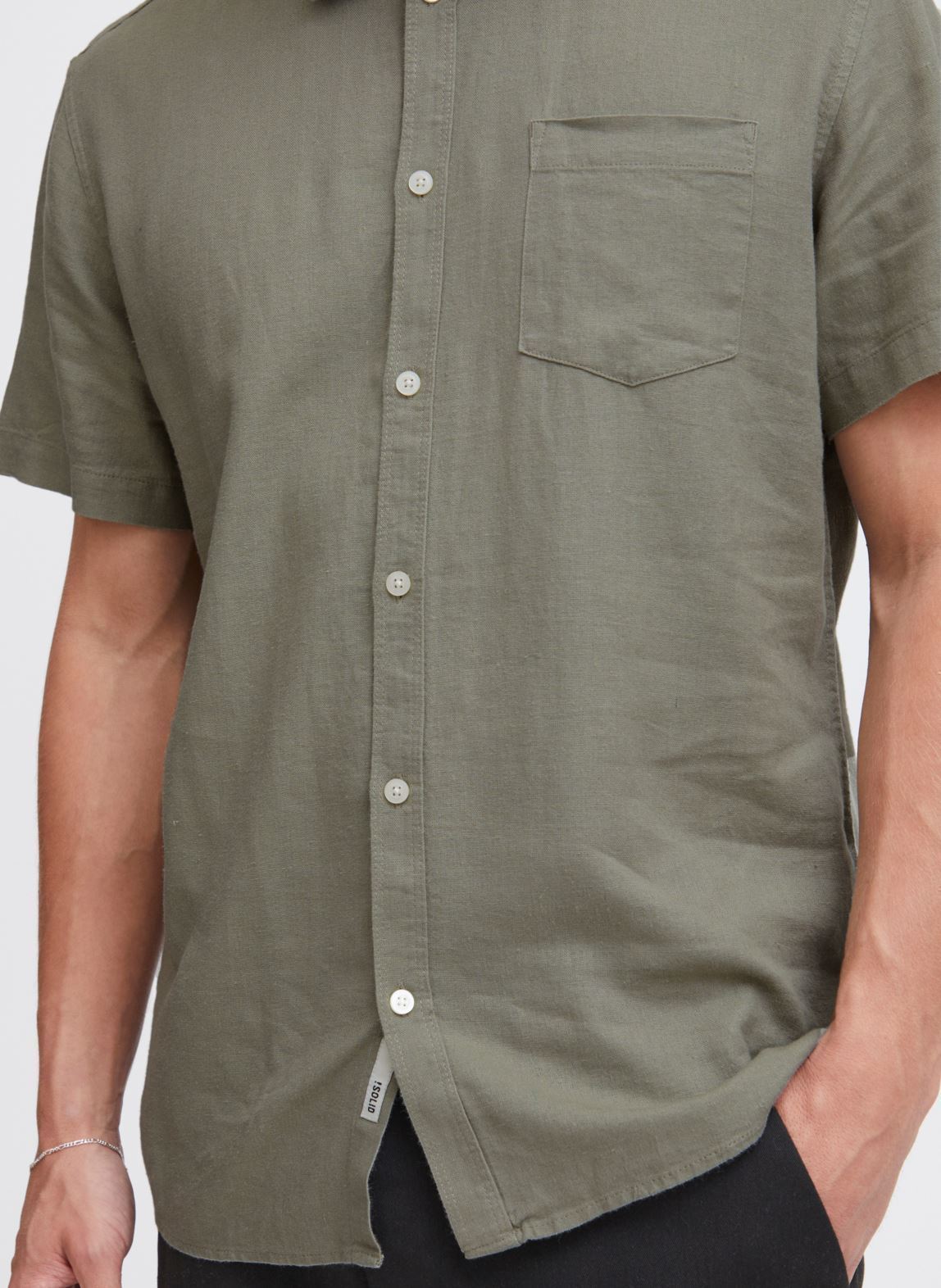 Hemden SDAllan SS SH heren groen SOLID Hemden SDAllan SS SH heren groen VETIVER