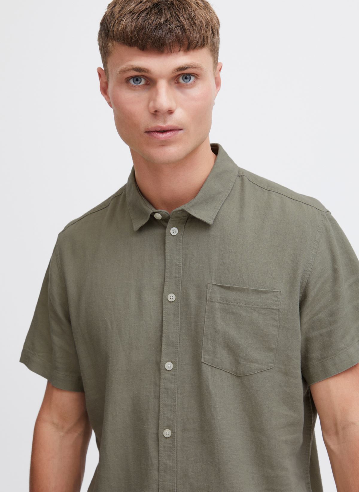 Hemden SDAllan SS SH heren groen SOLID Hemden SDAllan SS SH heren groen VETIVER