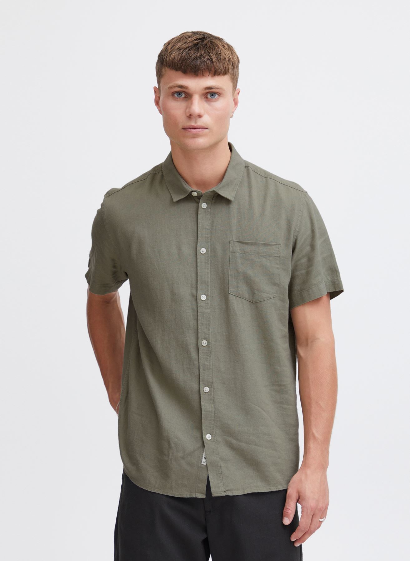 Hemden SDAllan SS SH heren groen SOLID Hemden SDAllan SS SH heren groen VETIVER