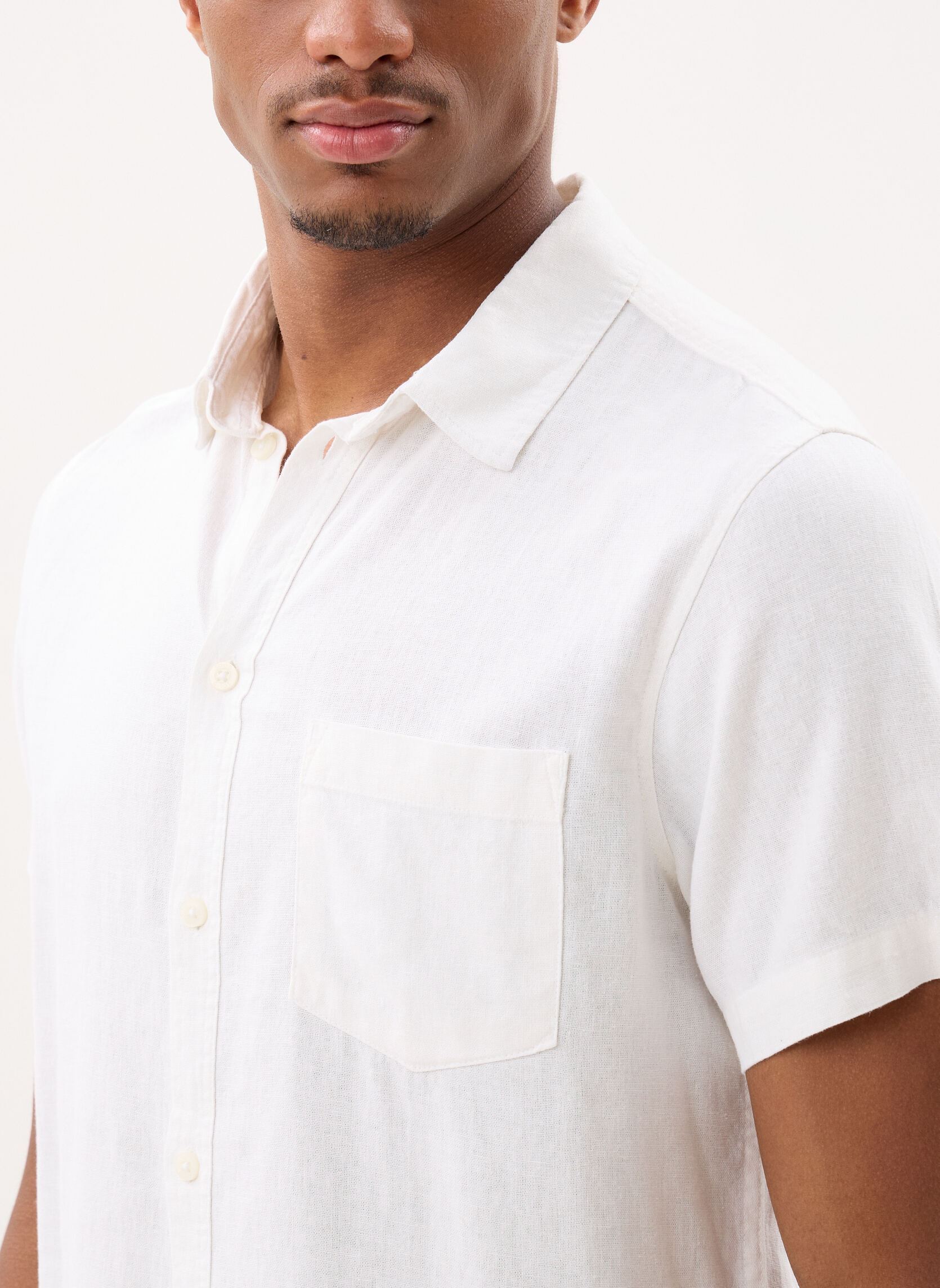 Chemises SDAllan SS SH homme blanc SOLID Chemises SDAllan SS SH homme blanc WHITE