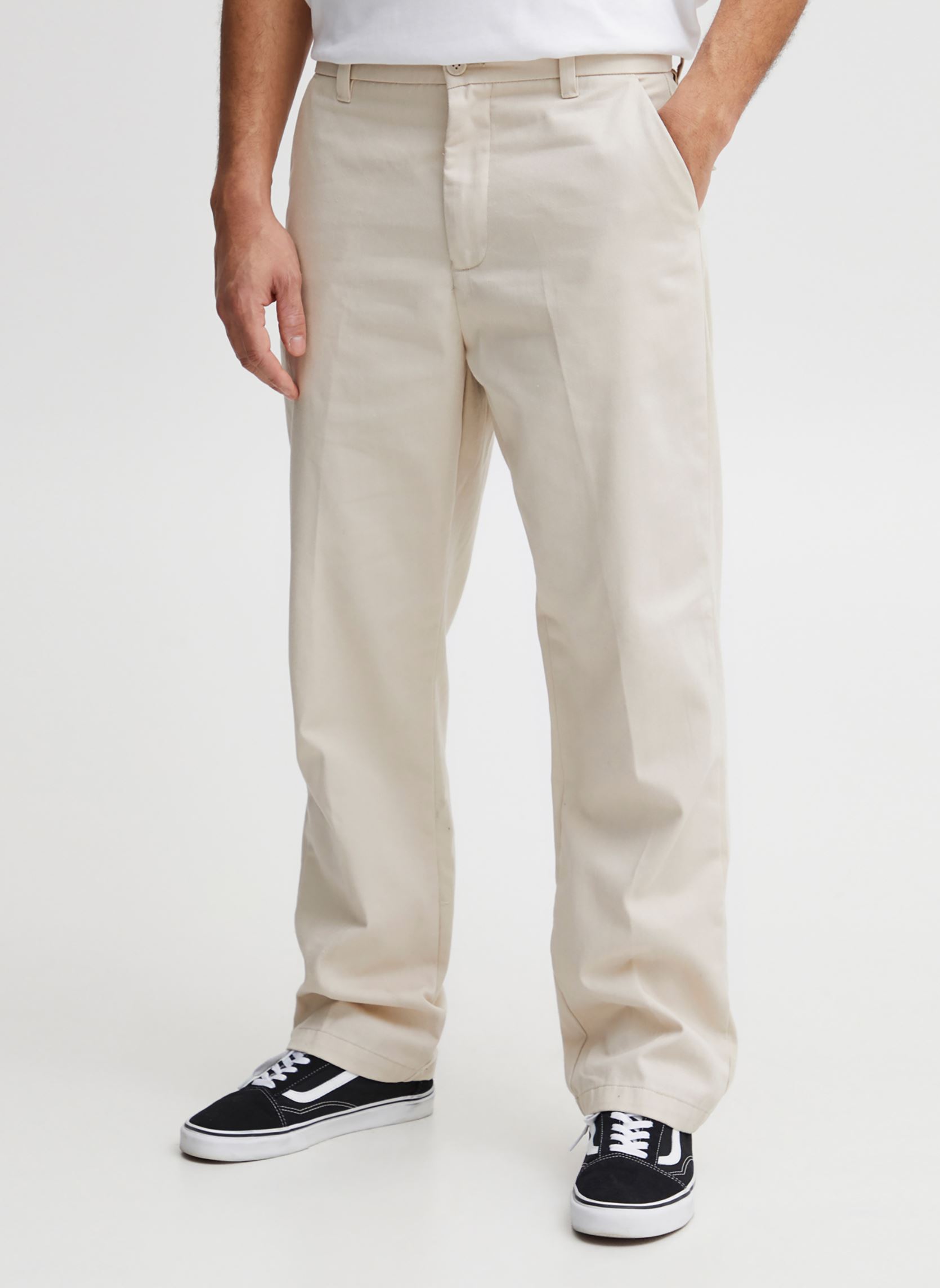 Wijde broeken SDAlann Cai PA heren beige SOLID Wijde broeken SDAlann Cai PA heren beige OATMEAL