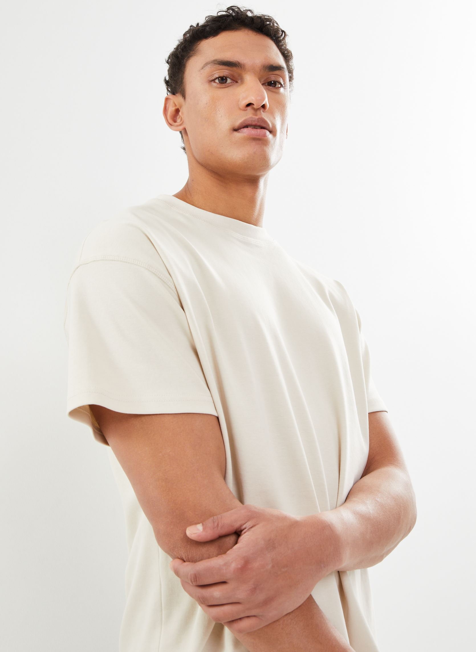 Tee-shirts manches courtes SDDanton SS Noos homme beige SOLID Tee-shirts manches courtes SDDanton SS Noos homme beige OATMEAL
