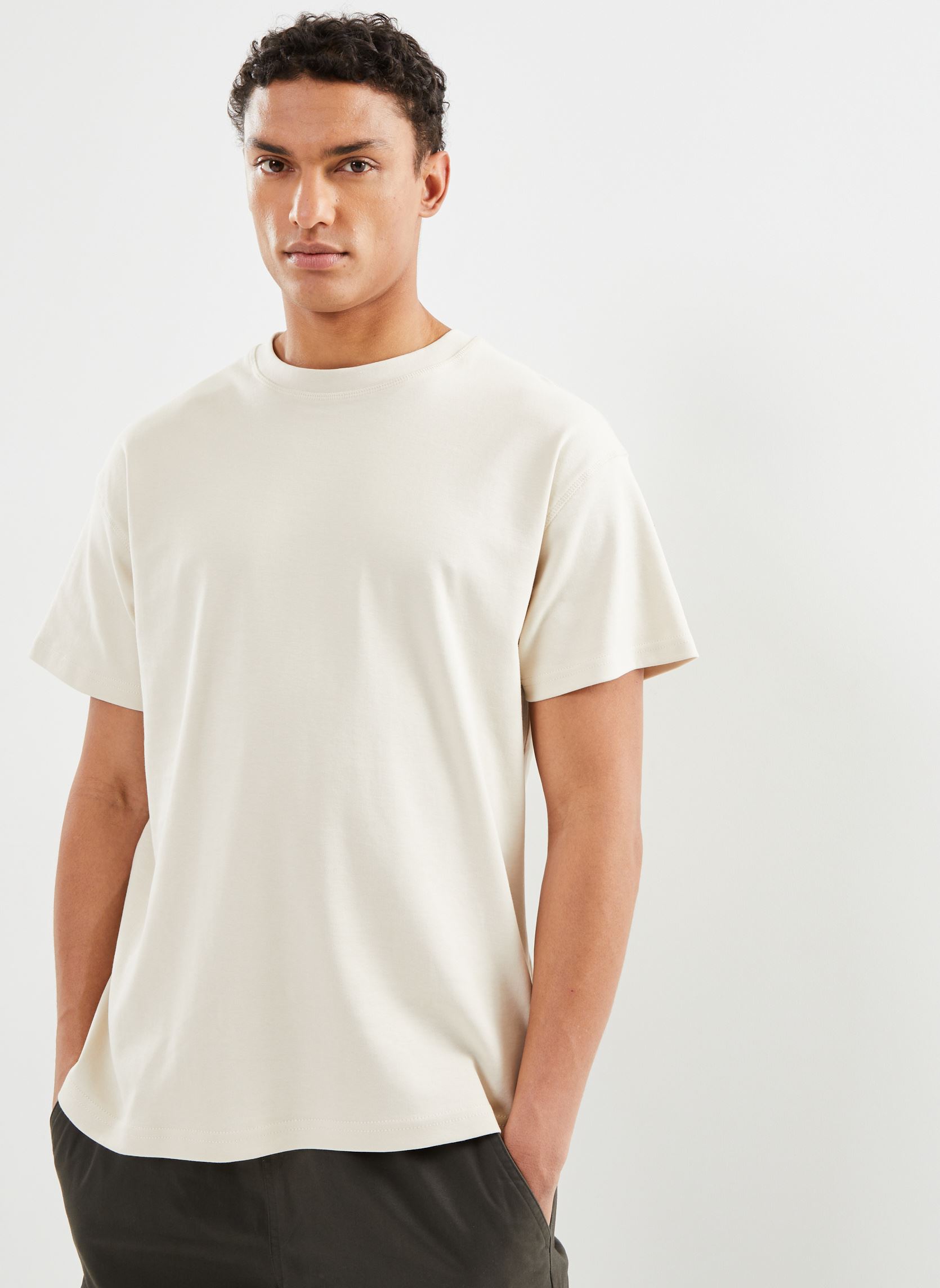 Tee-shirts manches courtes SDDanton SS Noos homme beige SOLID Tee-shirts manches courtes SDDanton SS Noos homme beige OATMEAL