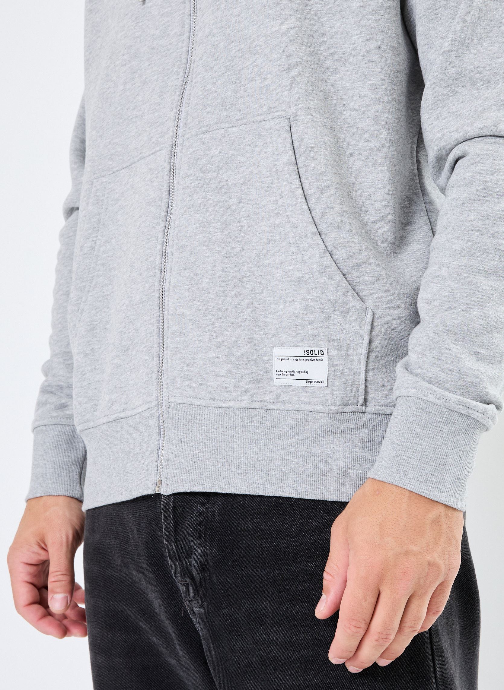 Sweats zippés SDLenz Zipper SW homme gris SOLID Sweats zippés SDLenz Zipper SW homme gris LIGHT GREY MELANGE