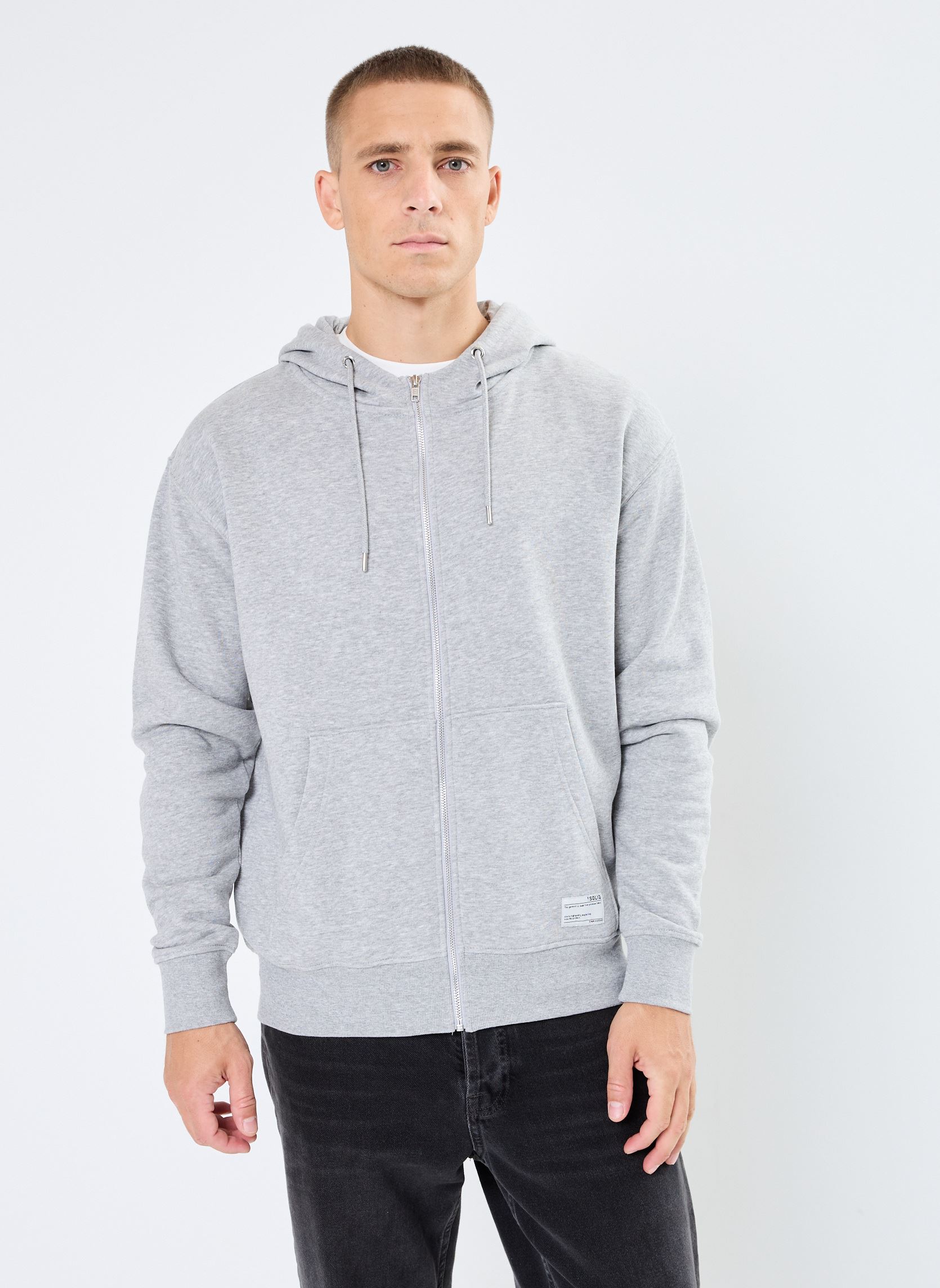 Sweats zippés SDLenz Zipper SW homme gris SOLID Sweats zippés SDLenz Zipper SW homme gris LIGHT GREY MELANGE