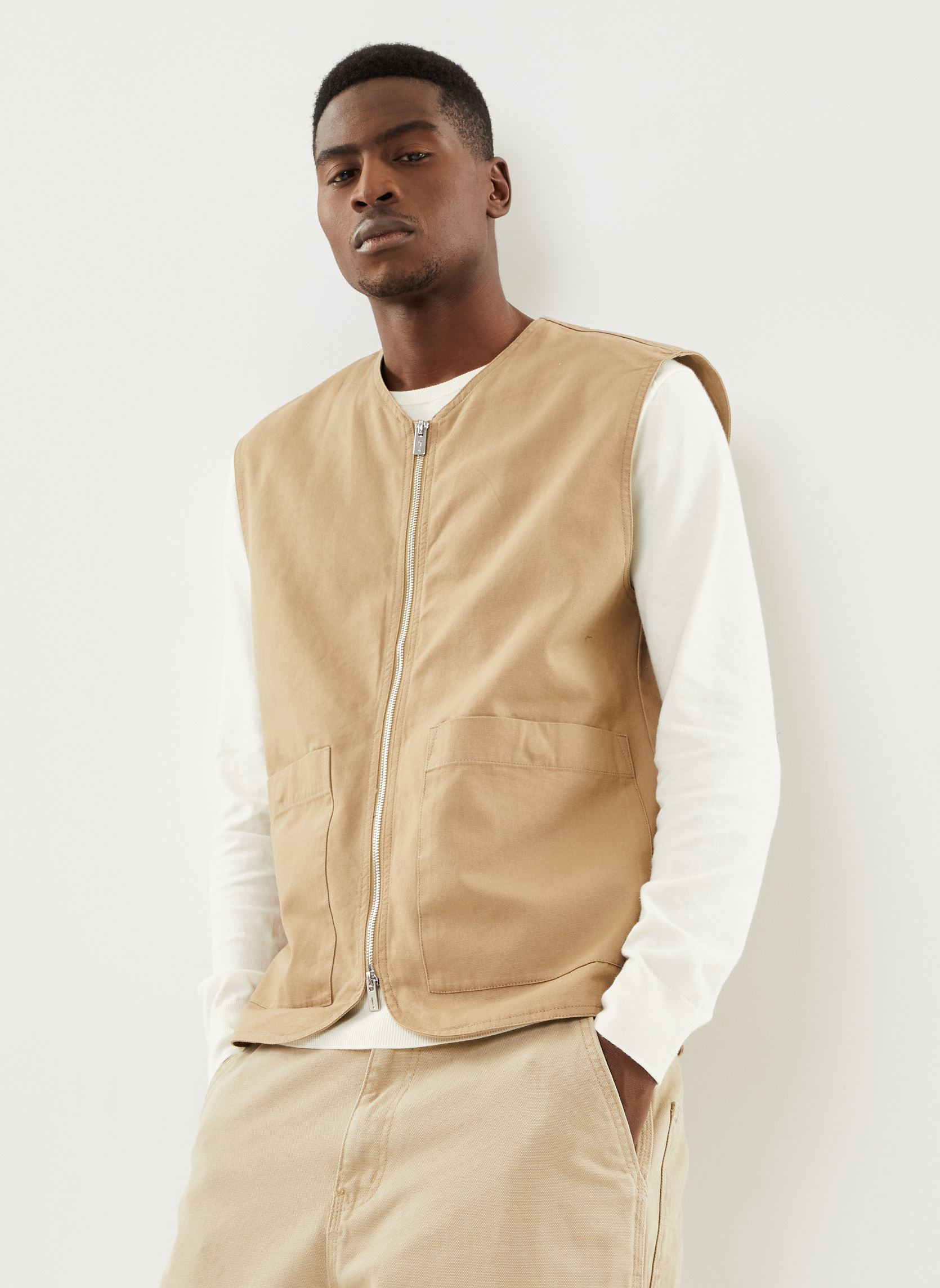 Jacken SDIfig WA sans manches herren beige SOLID Jacken SDIfig WA sans manches herren beige TREE HOUSE