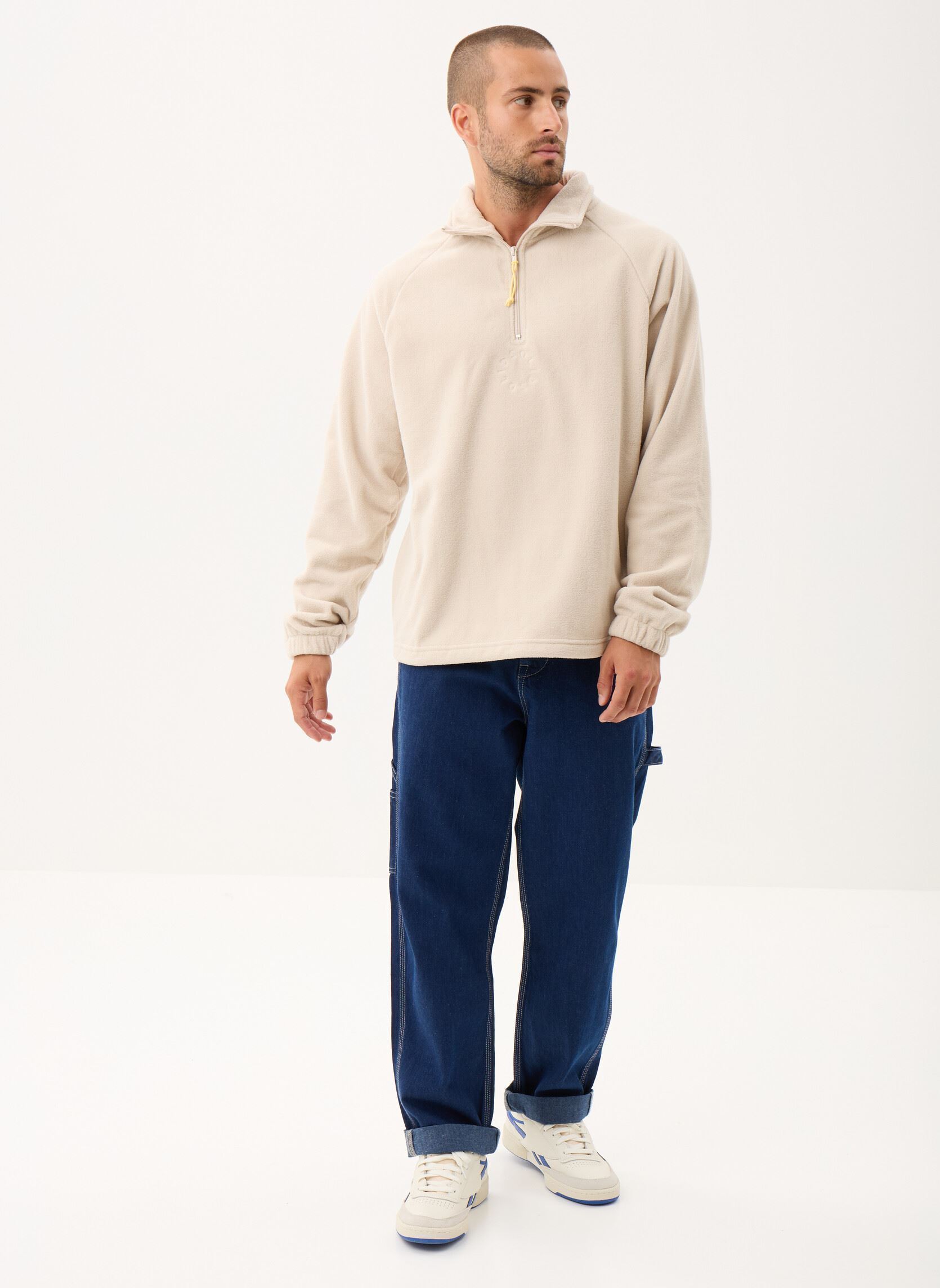 Sweats zippés SDIbrahim homme beige SOLID Sweats zippés SDIbrahim homme beige OATMEAL