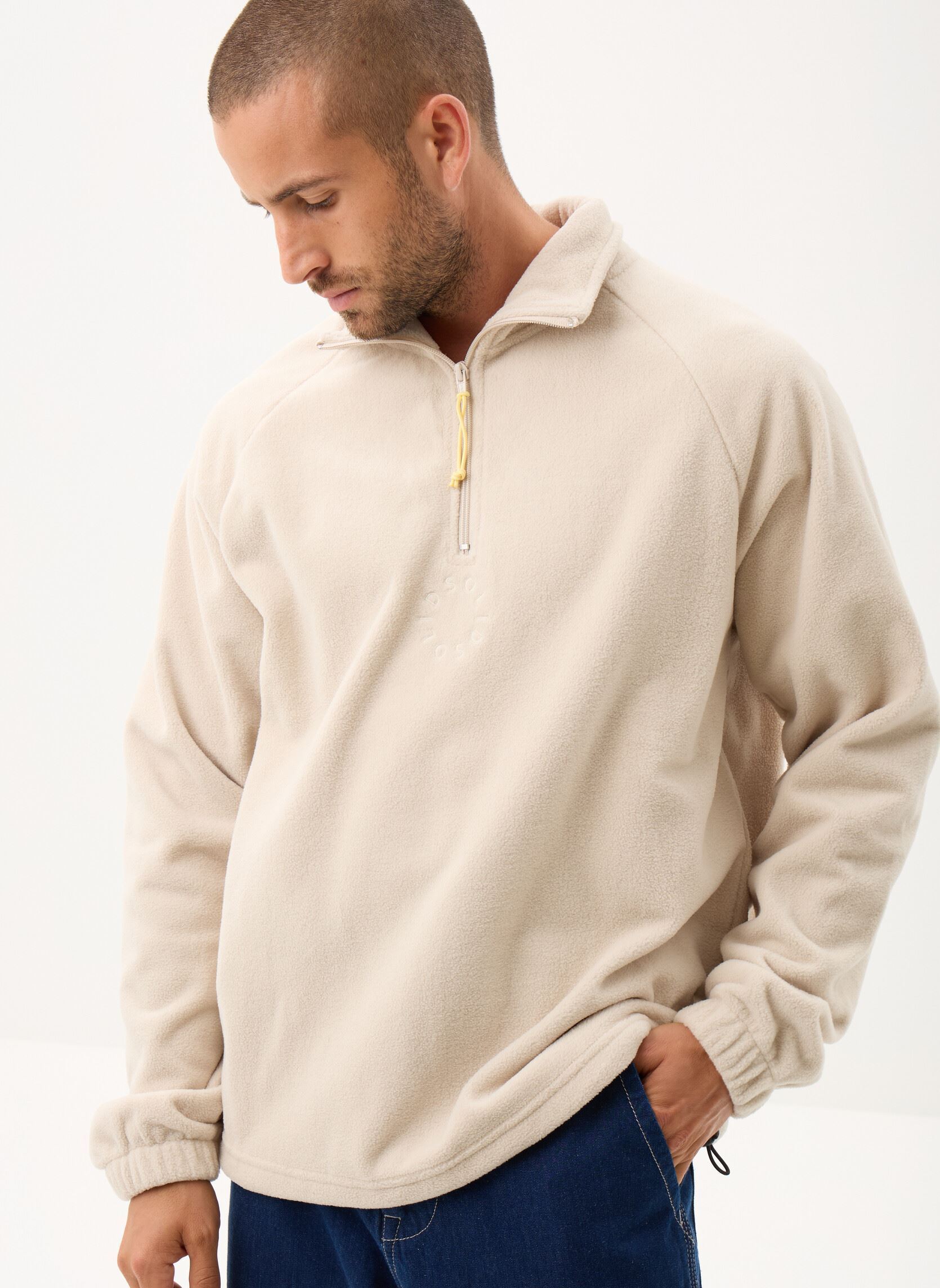 Sweats zippés SDIbrahim homme beige SOLID Sweats zippés SDIbrahim homme beige OATMEAL