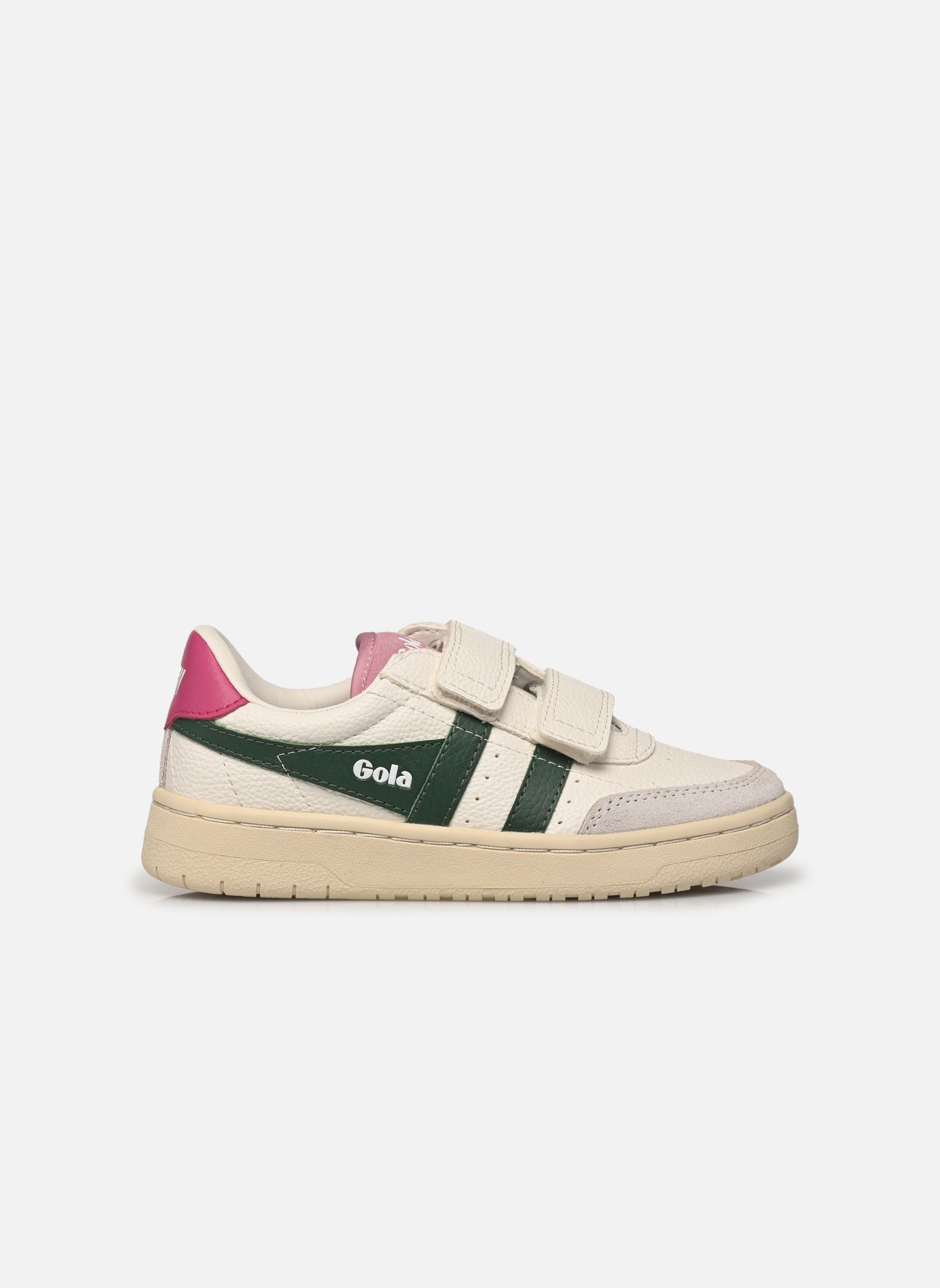 Baskets FALCON STRAP fille blanc Gola Baskets FALCON STRAP fille blanc White/Evergreen/Fuchsia