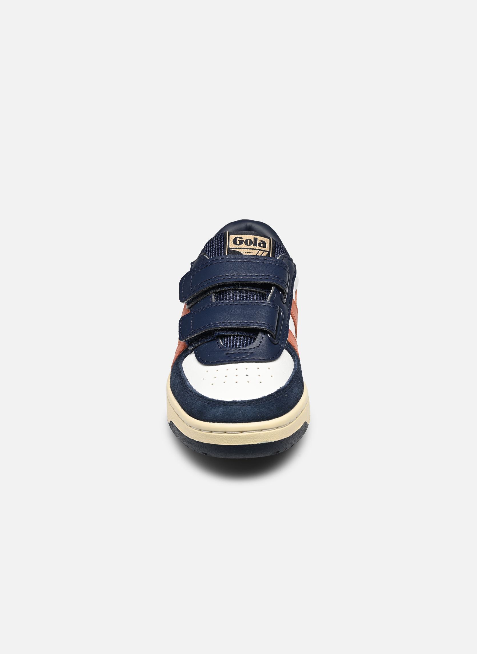 Sneakers HAWK STRAP bambino blu Gola Sneakers HAWK STRAP bambino blu WHITE/NAVY/MOODY ORANGE