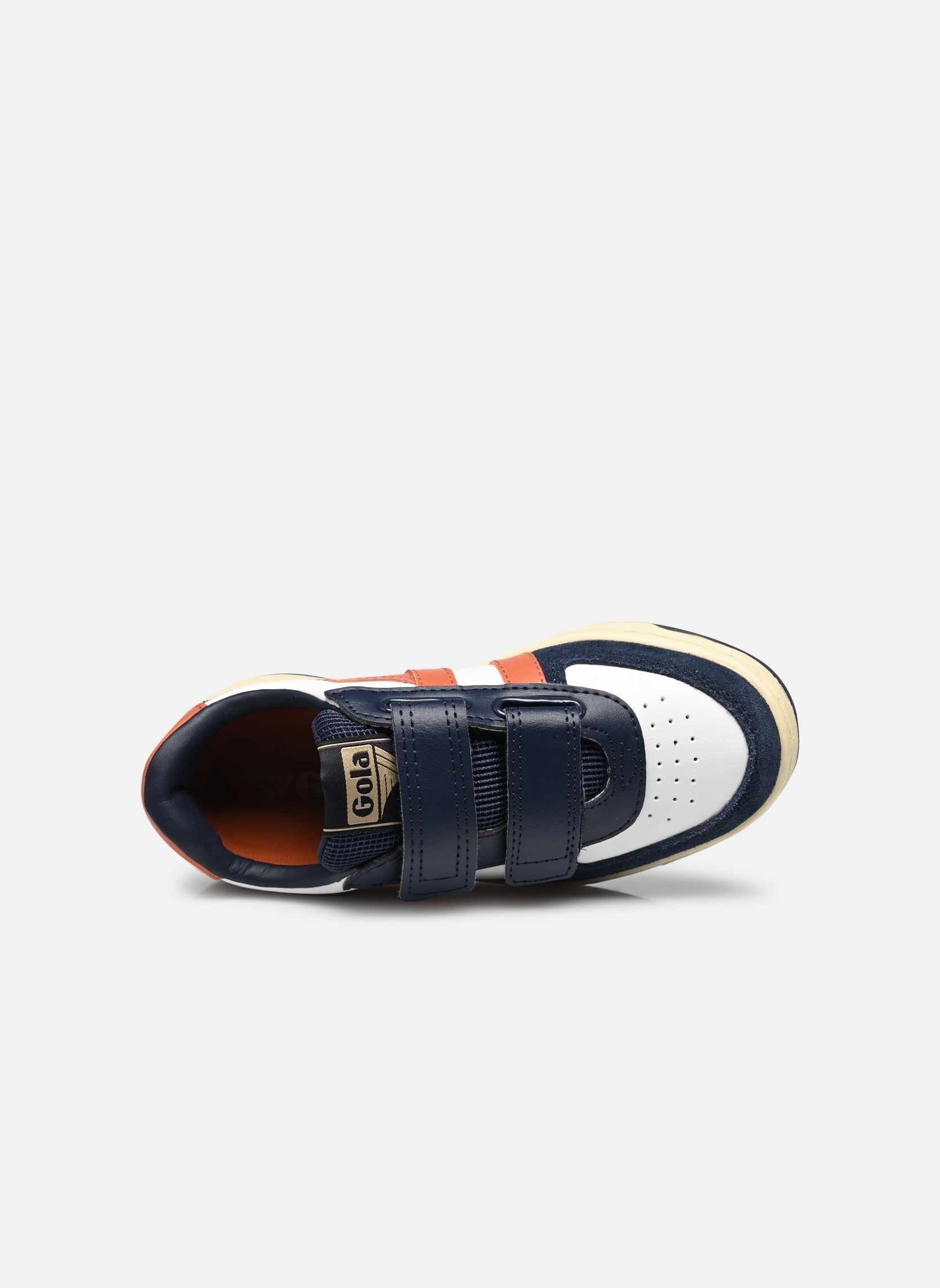 Sneakers HAWK STRAP bambino blu Gola Sneakers HAWK STRAP bambino blu WHITE/NAVY/MOODY ORANGE