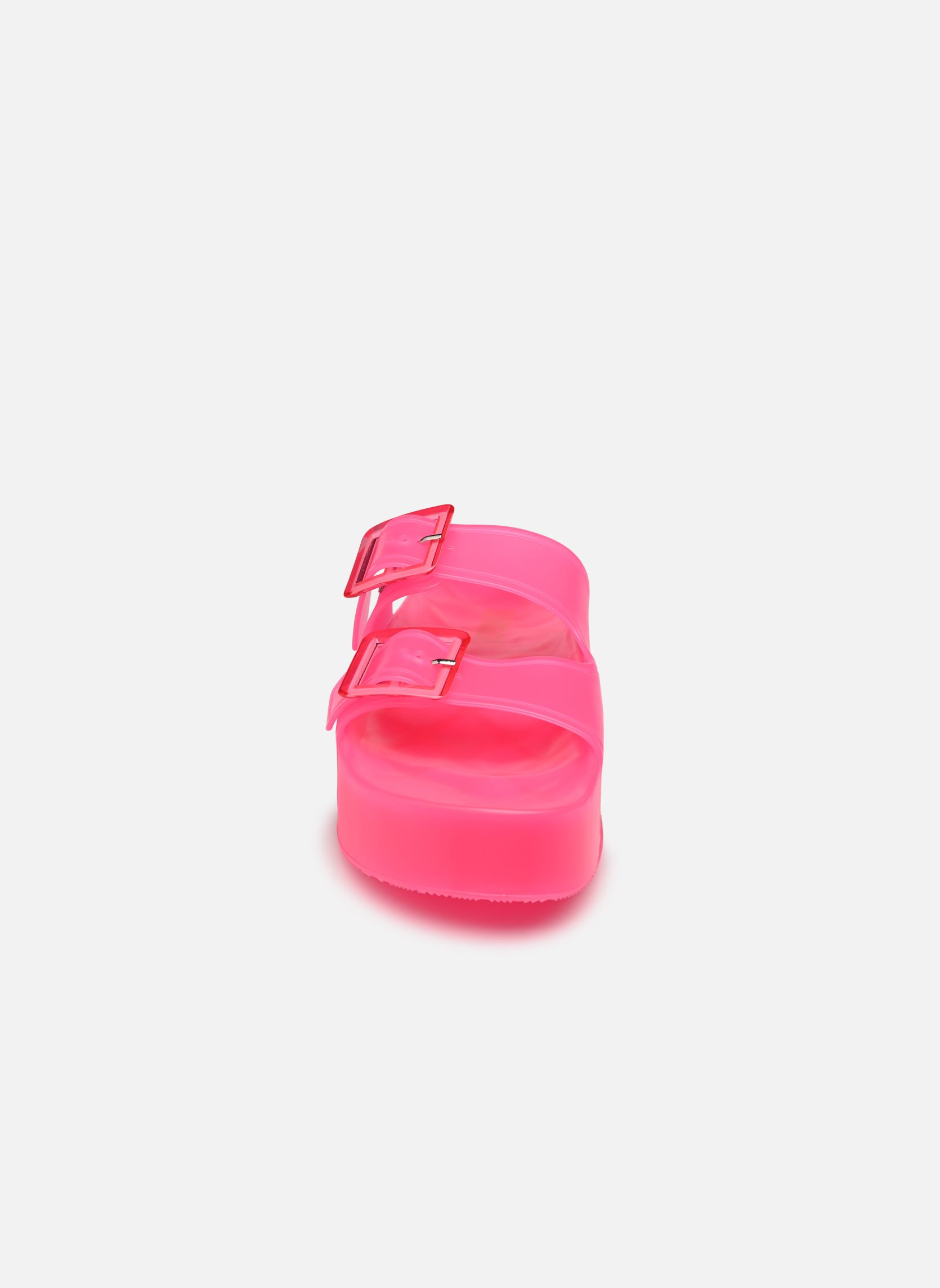 Pantoletten und Clogs High jelly sandal 2 buckles damen rosa Colors of California Pantoletten und Clogs High jelly sandal 2 buckles damen rosa FUX