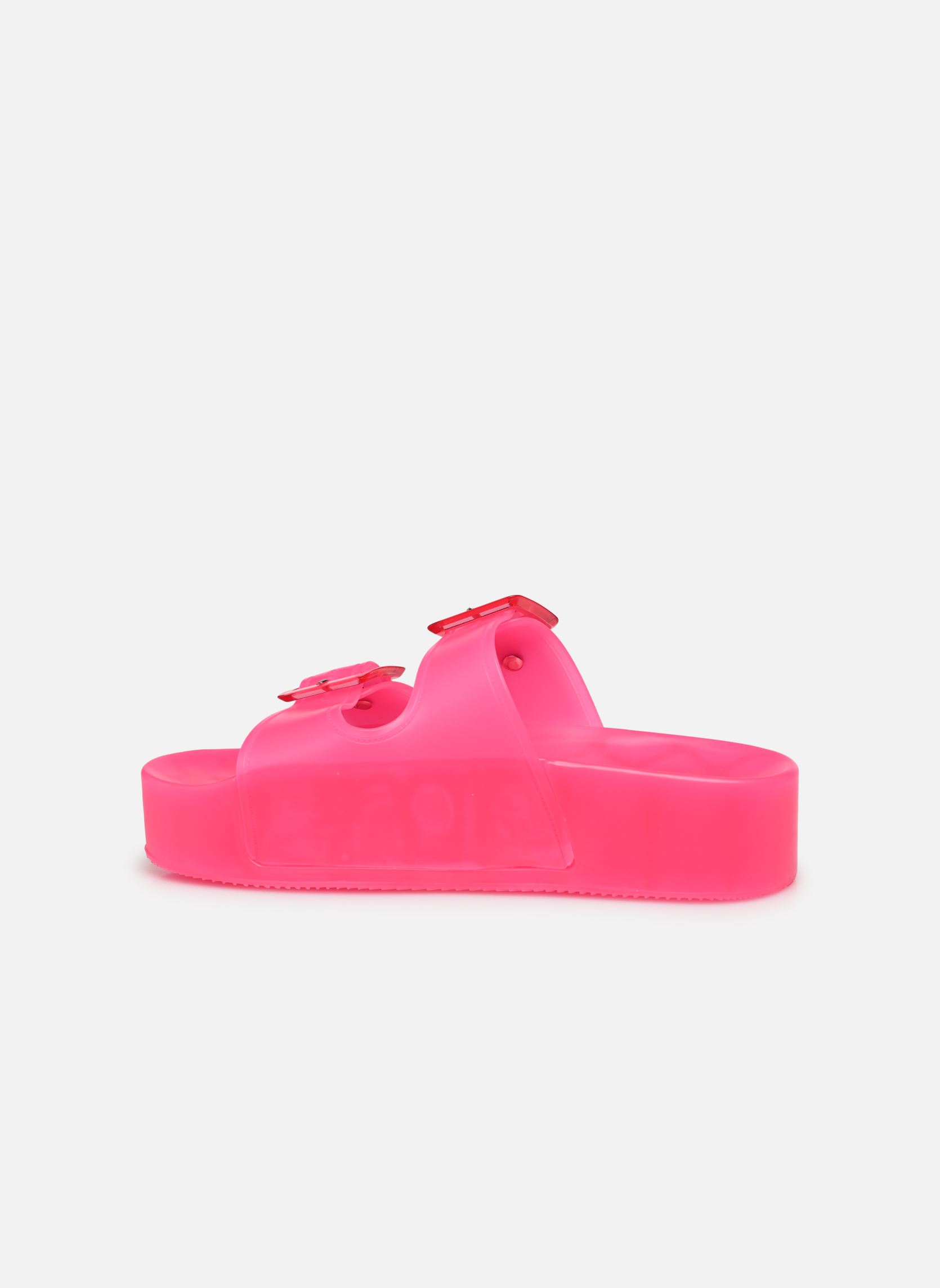 Pantoletten und Clogs High jelly sandal 2 buckles damen rosa Colors of California Pantoletten und Clogs High jelly sandal 2 buckles damen rosa FUX