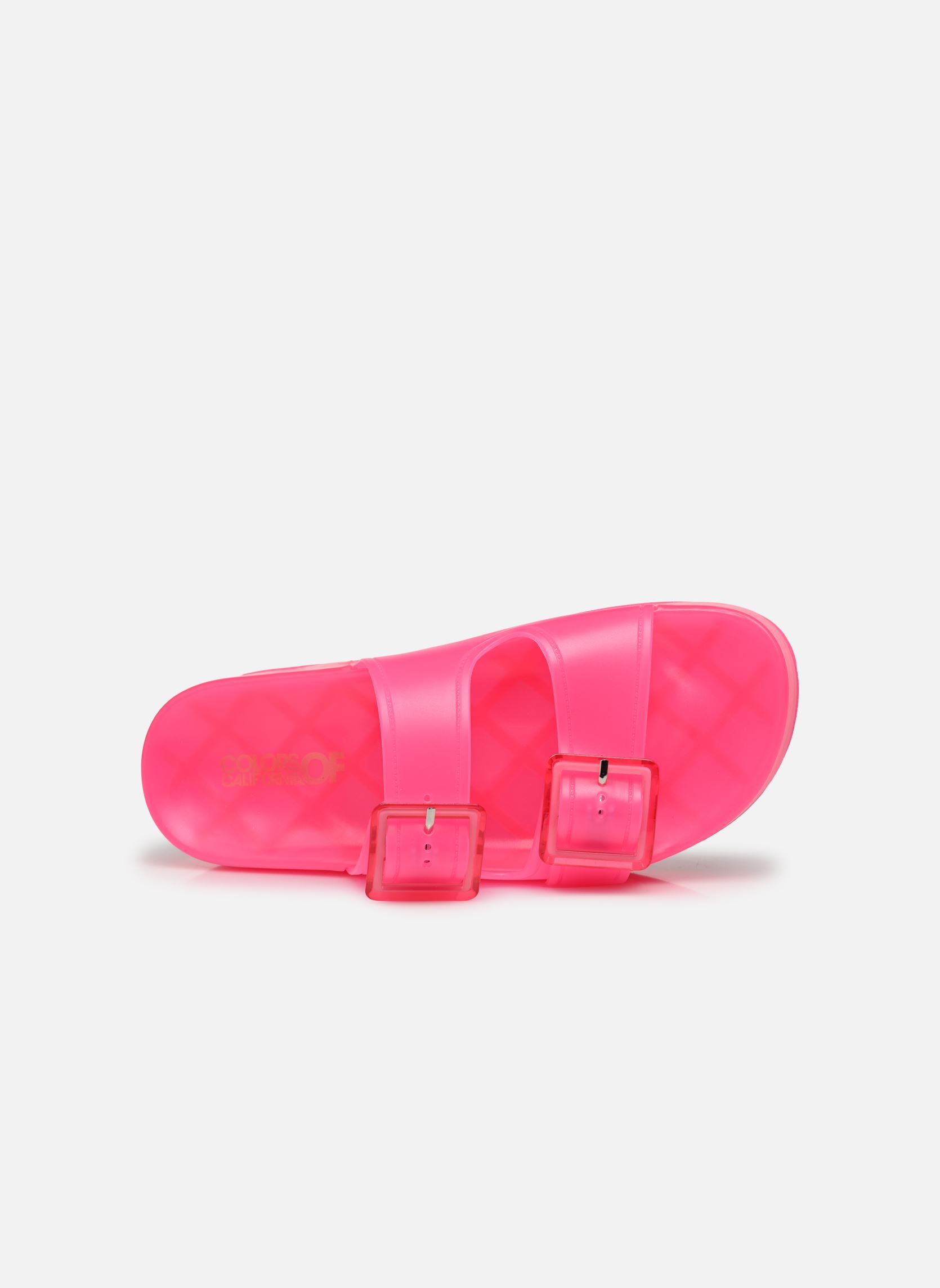 Pantoletten und Clogs High jelly sandal 2 buckles damen rosa Colors of California Pantoletten und Clogs High jelly sandal 2 buckles damen rosa FUX